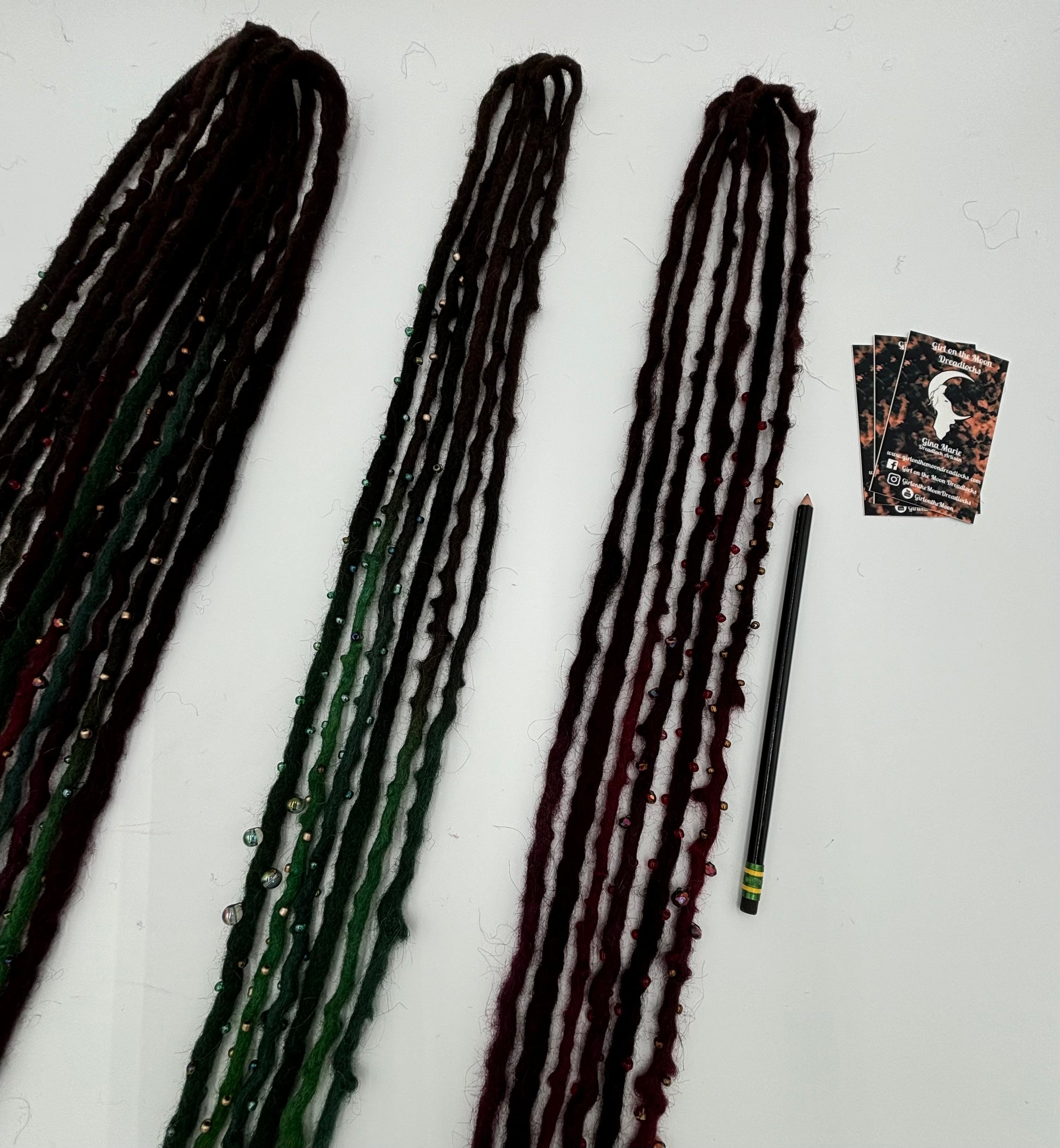 Cranberry Christmas Red Bubble Locs - Girl On The Moon Dreadlocks