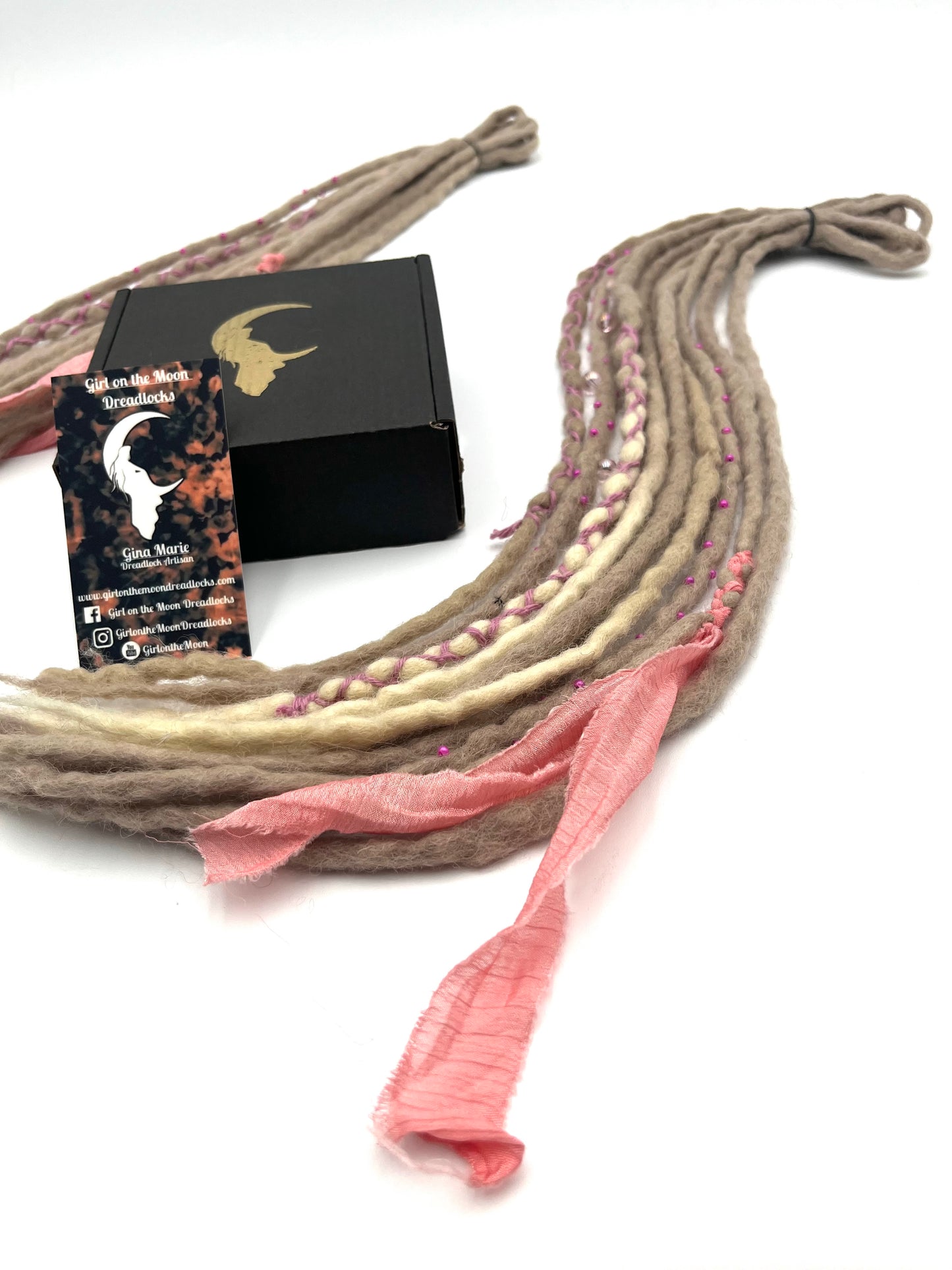 Mini Accent Set ~ Blonde to Pink - Girl On The Moon Dreadlocks