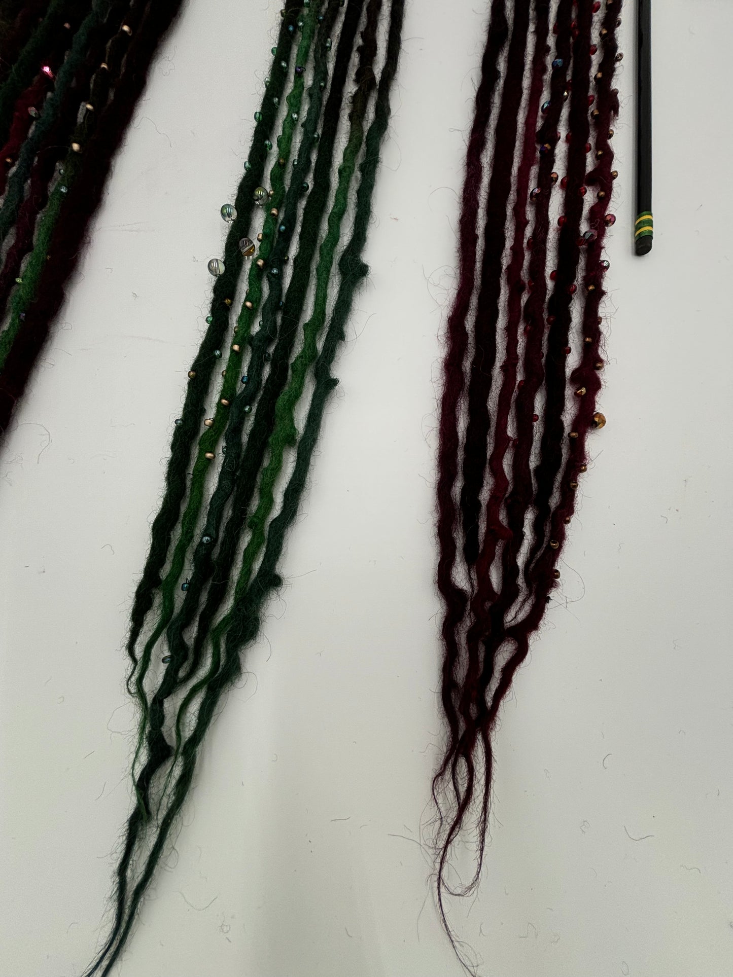 Cranberry Christmas Red Bubble Locs - Girl On The Moon Dreadlocks