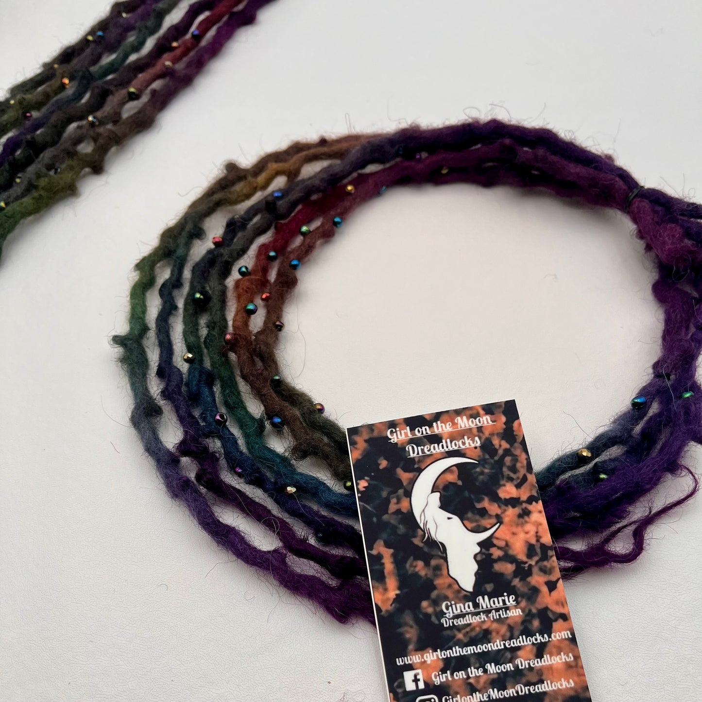 Bubble Locs ~ Oil Slick - Girl On The Moon Dreadlocks