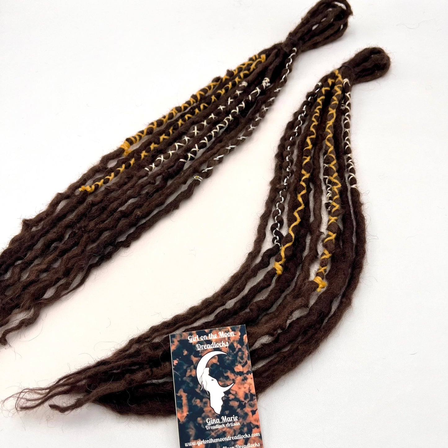 Mini Accent - Medium/Dark Mixed Ash Brown - Girl On The Moon Dreadlocks