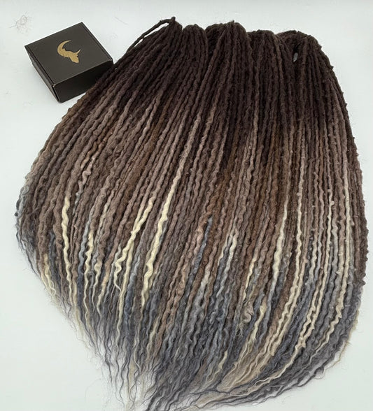 Dark Brown to White/Gray