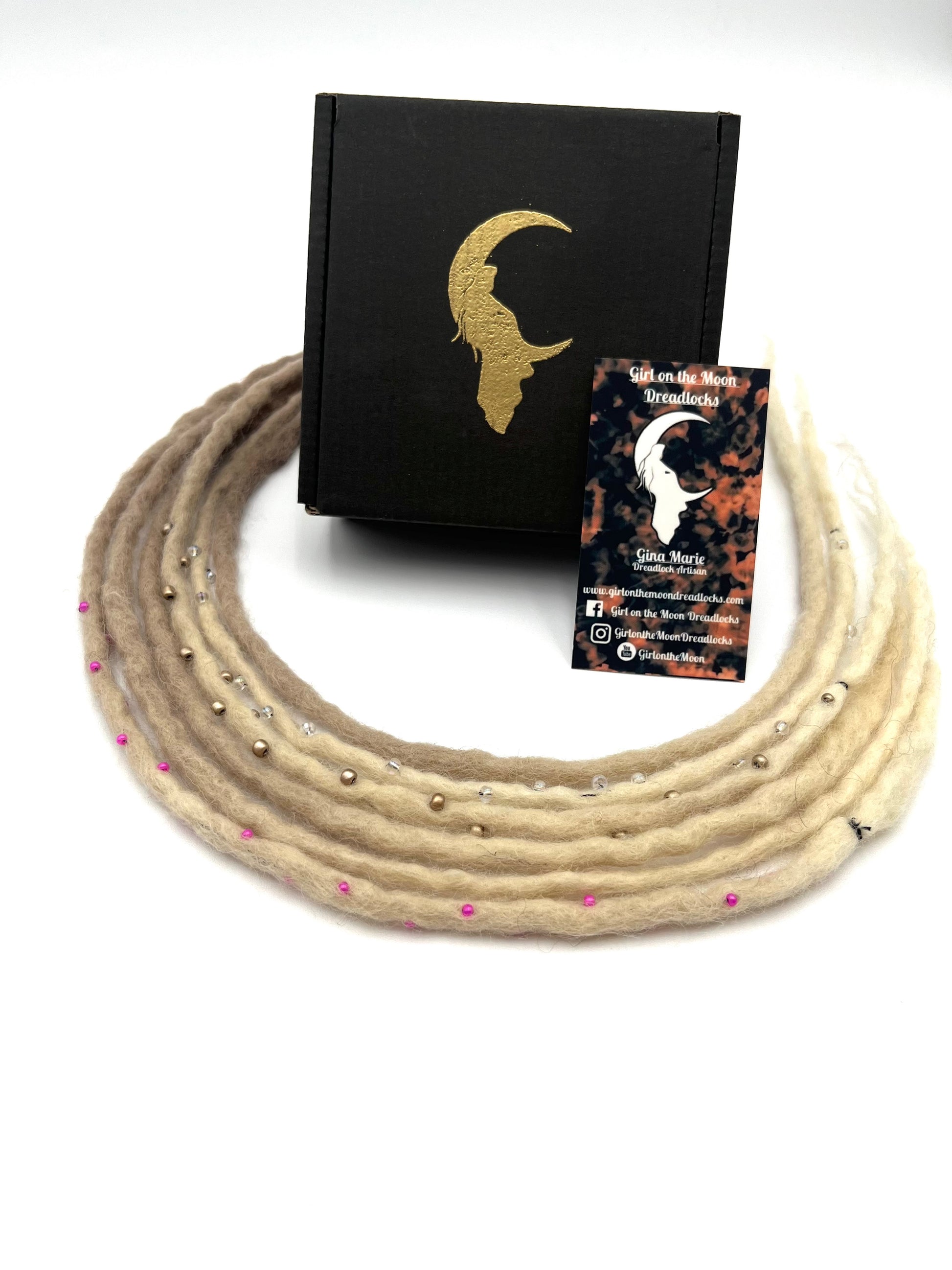 Bubble Locs ~ Blonde to Pink - Girl On The Moon Dreadlocks