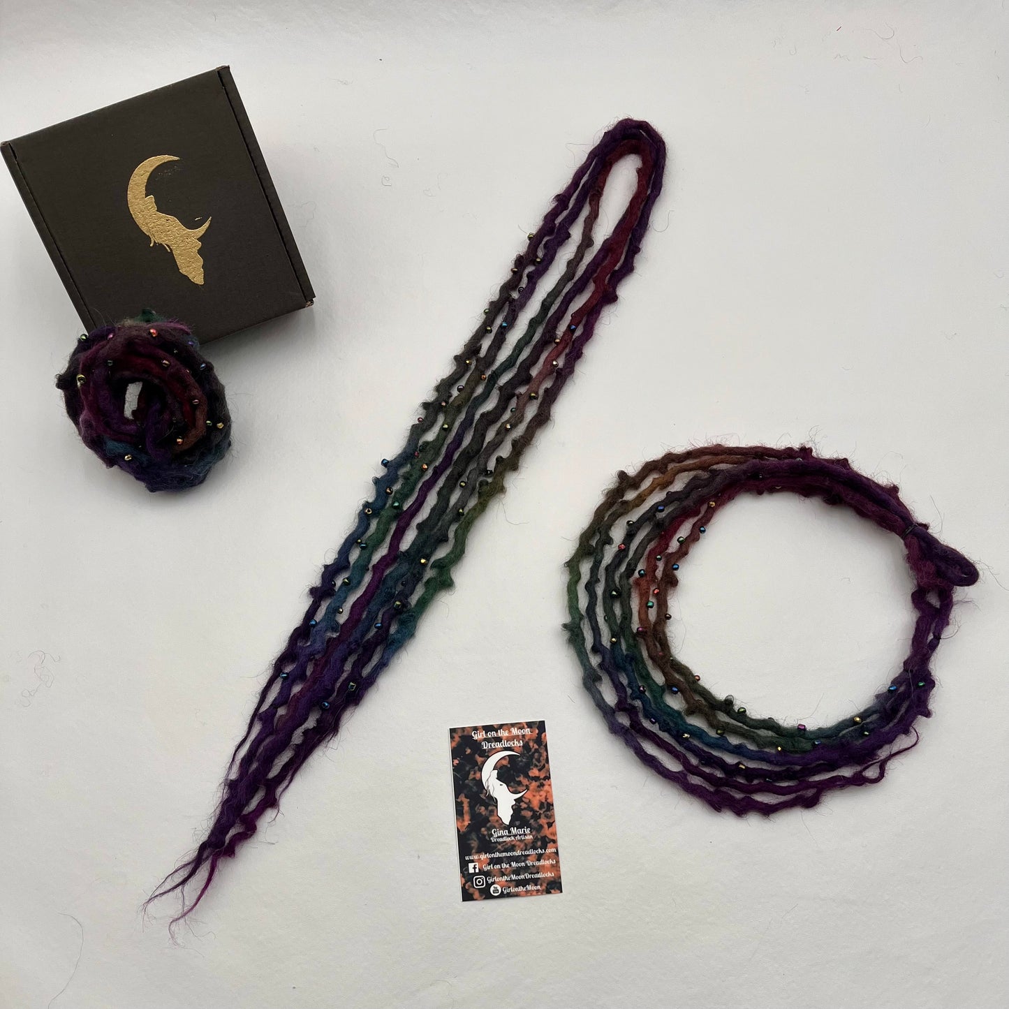 Bubble Locs ~ Oil Slick - Girl On The Moon Dreadlocks