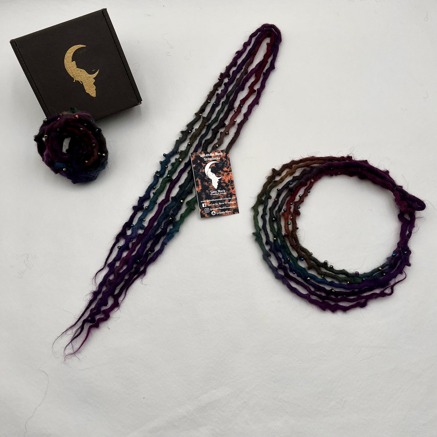 Bubble Locs ~ Oil Slick - Girl On The Moon Dreadlocks