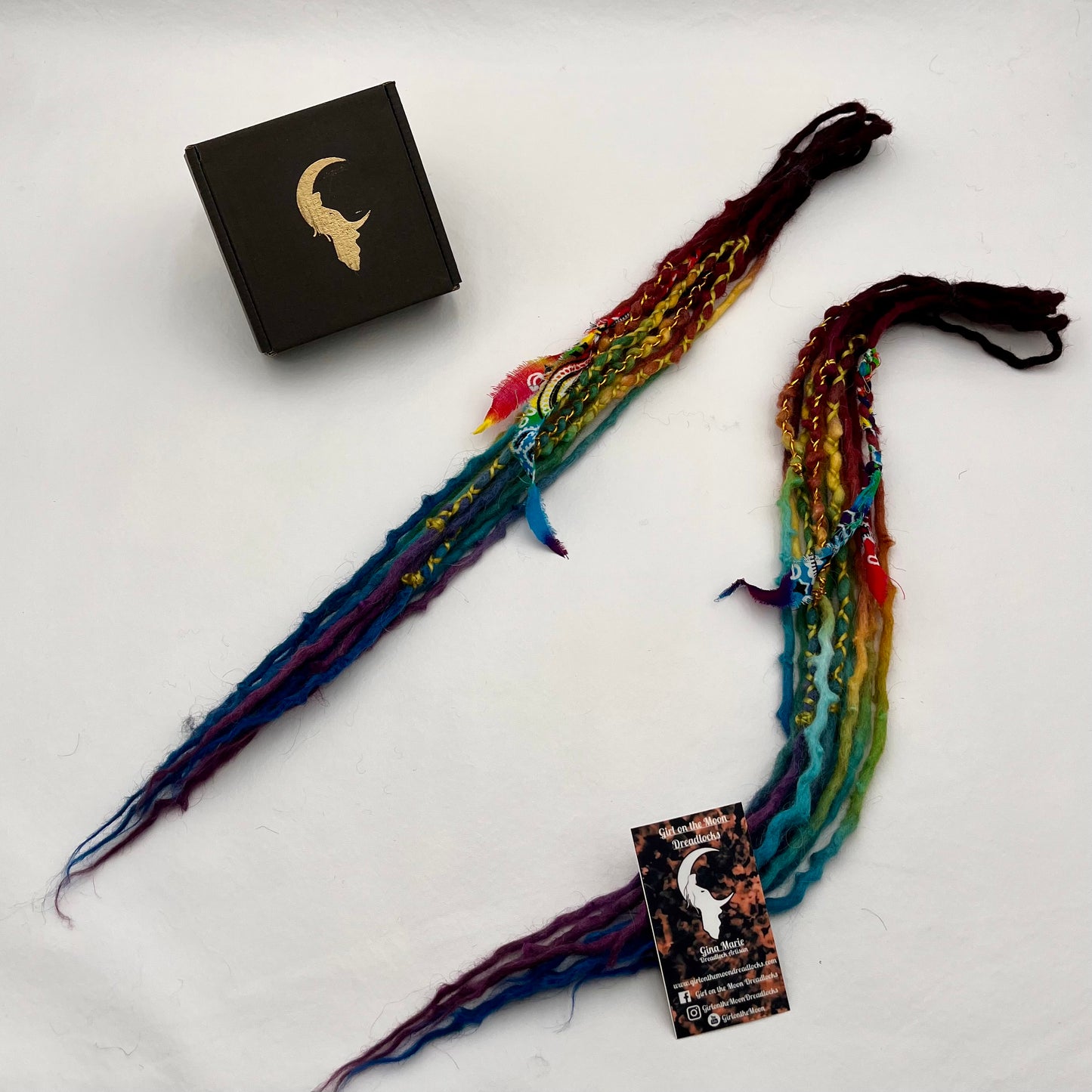 Mini Accent - Muted Rainbow - Girl On The Moon Dreadlocks