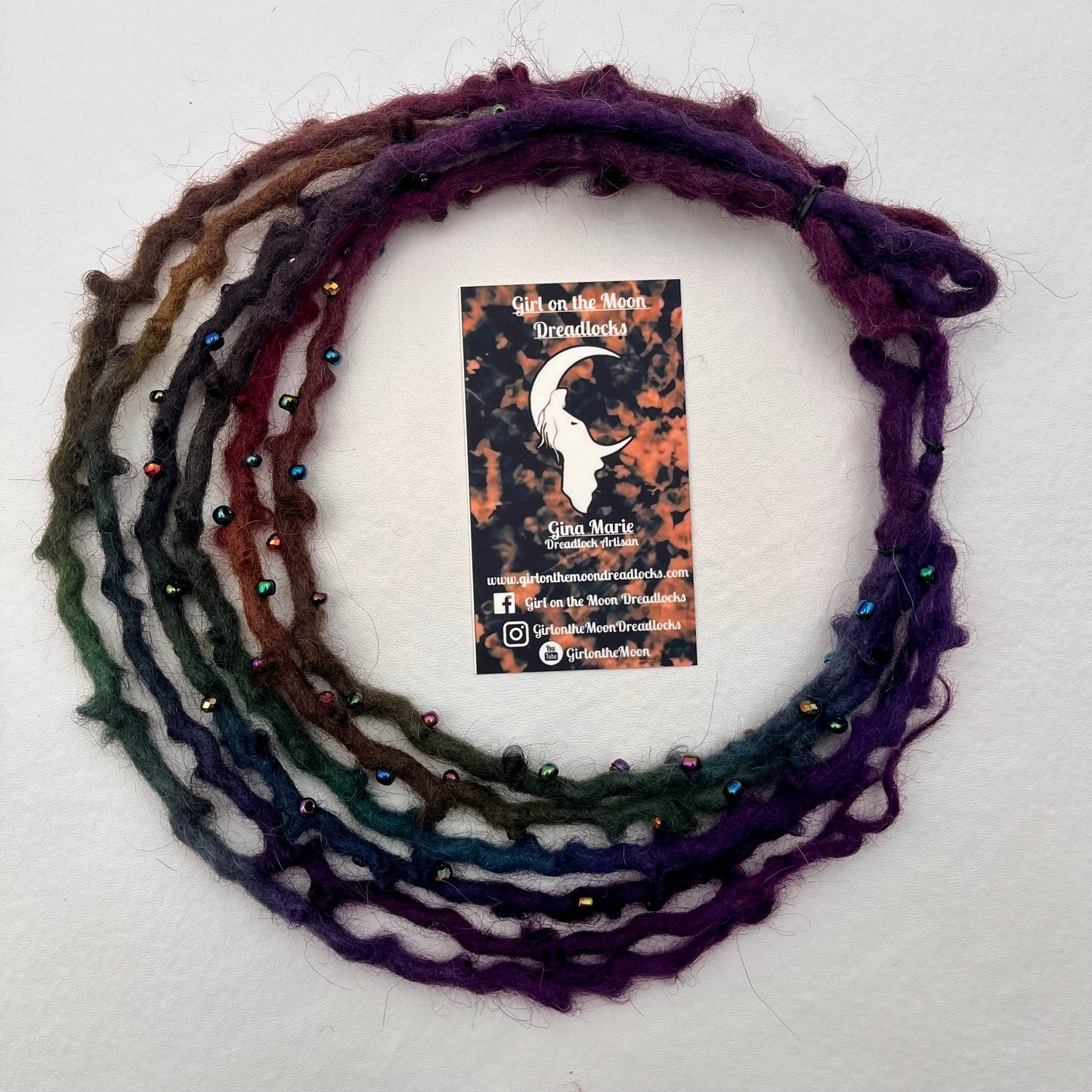 Bubble Locs ~ Oil Slick - Girl On The Moon Dreadlocks
