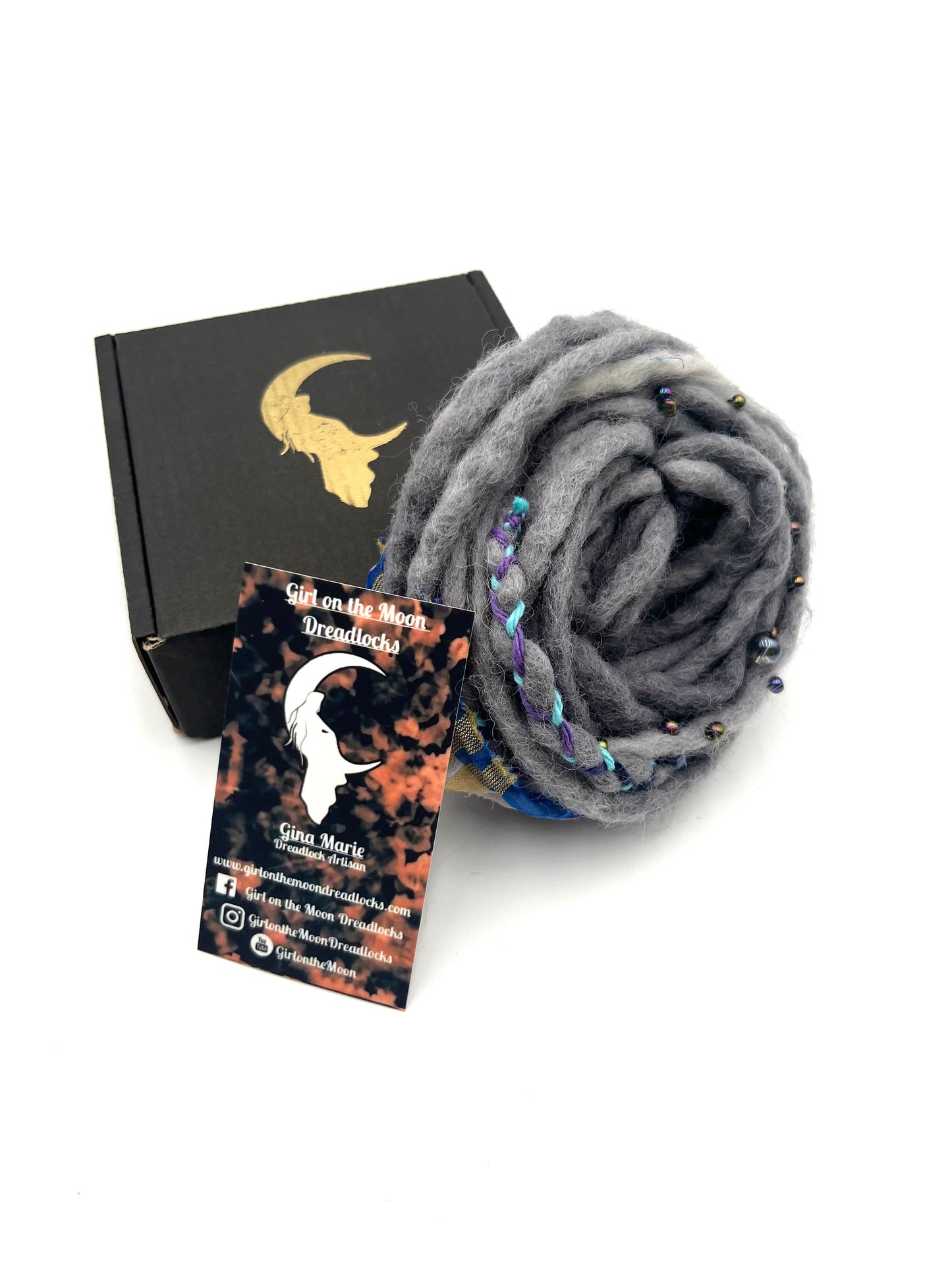 Mini Accent Set ~ Gray to Blue - Girl On The Moon Dreadlocks