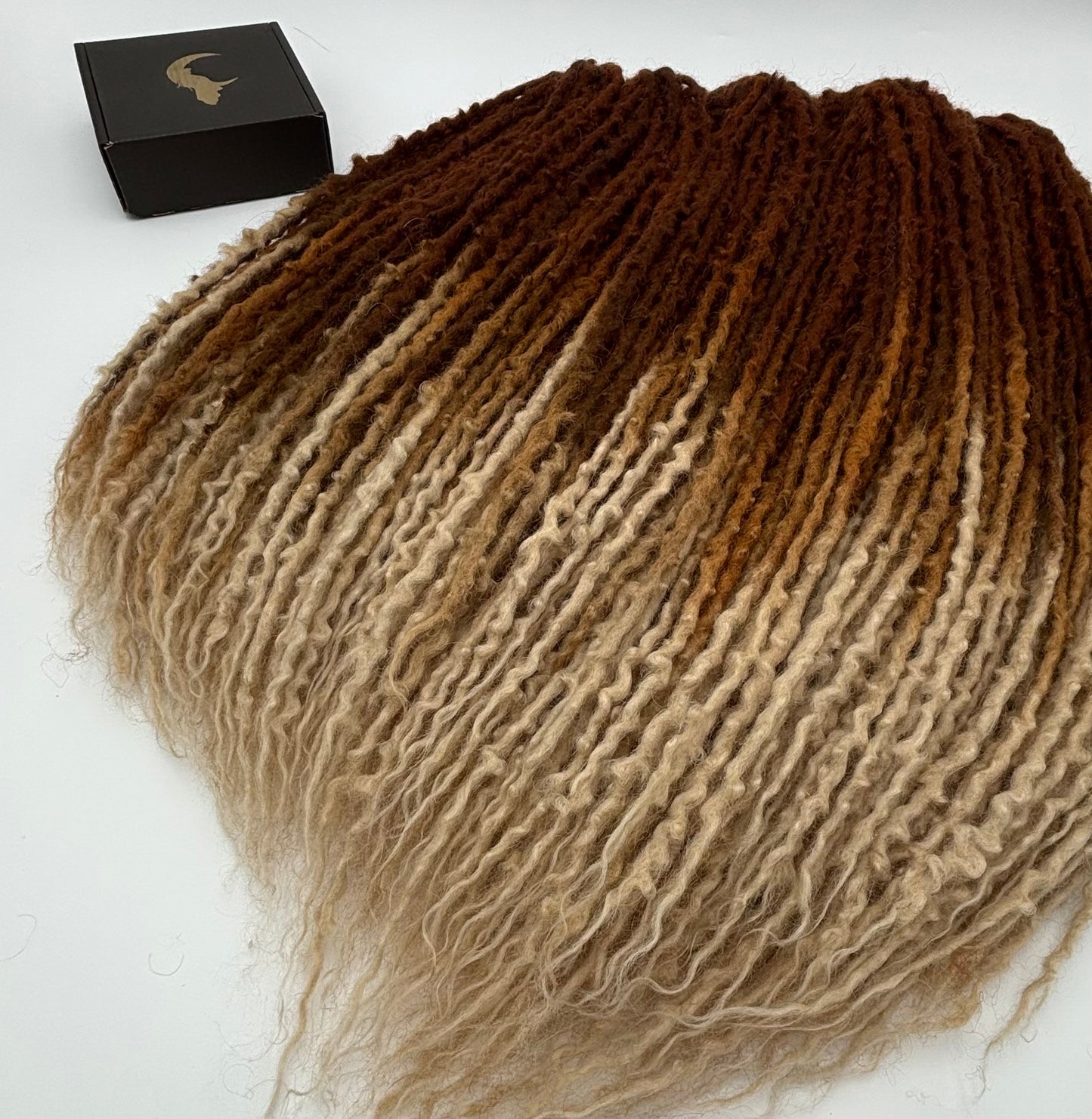 Dark Ginger to White/Cream Ombré