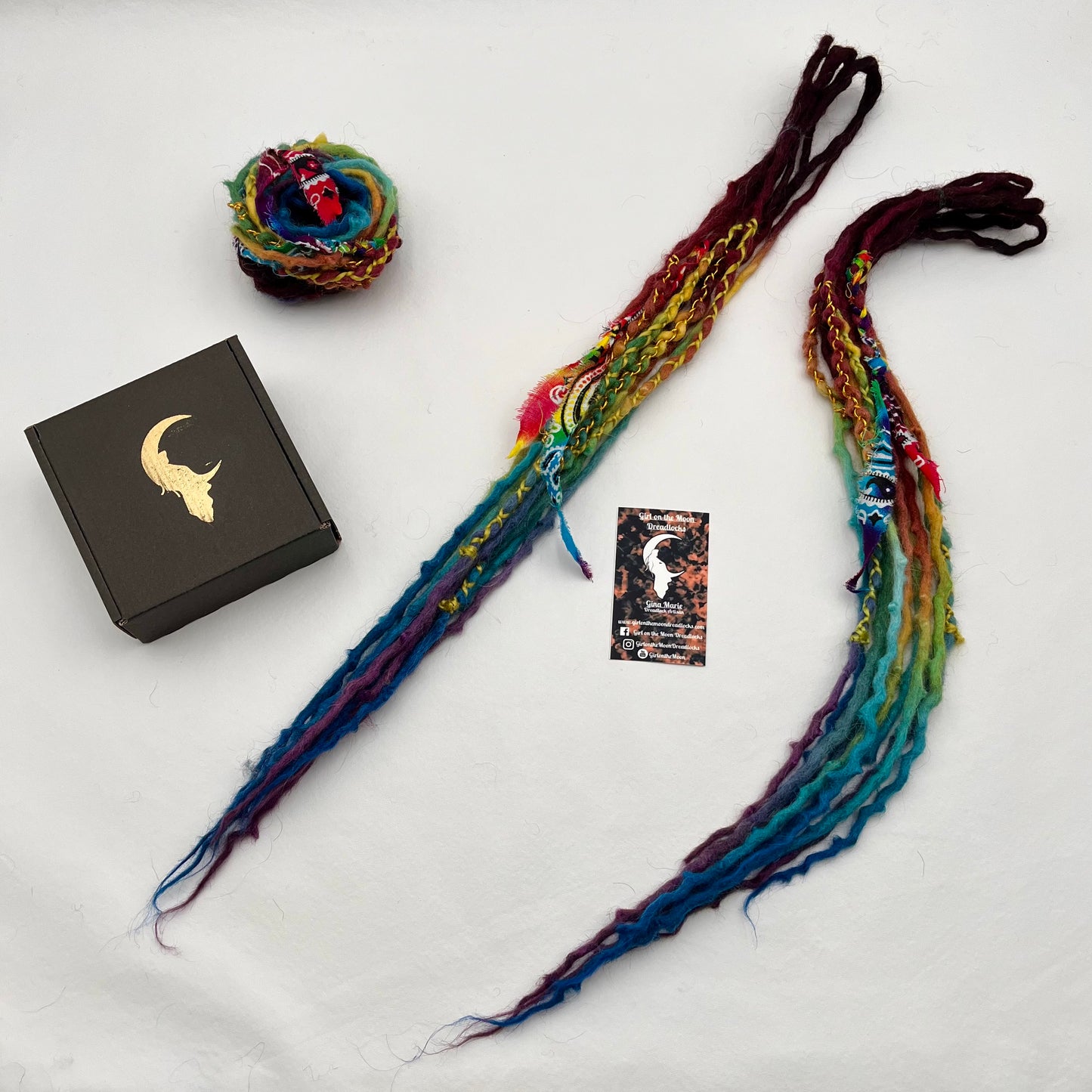Mini Accent - Muted Rainbow - Girl On The Moon Dreadlocks