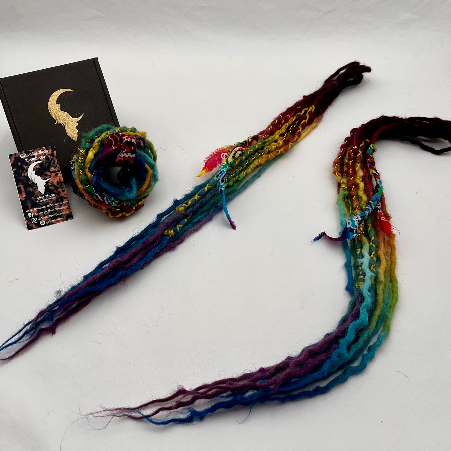 Mini Accent - Muted Rainbow - Girl On The Moon Dreadlocks