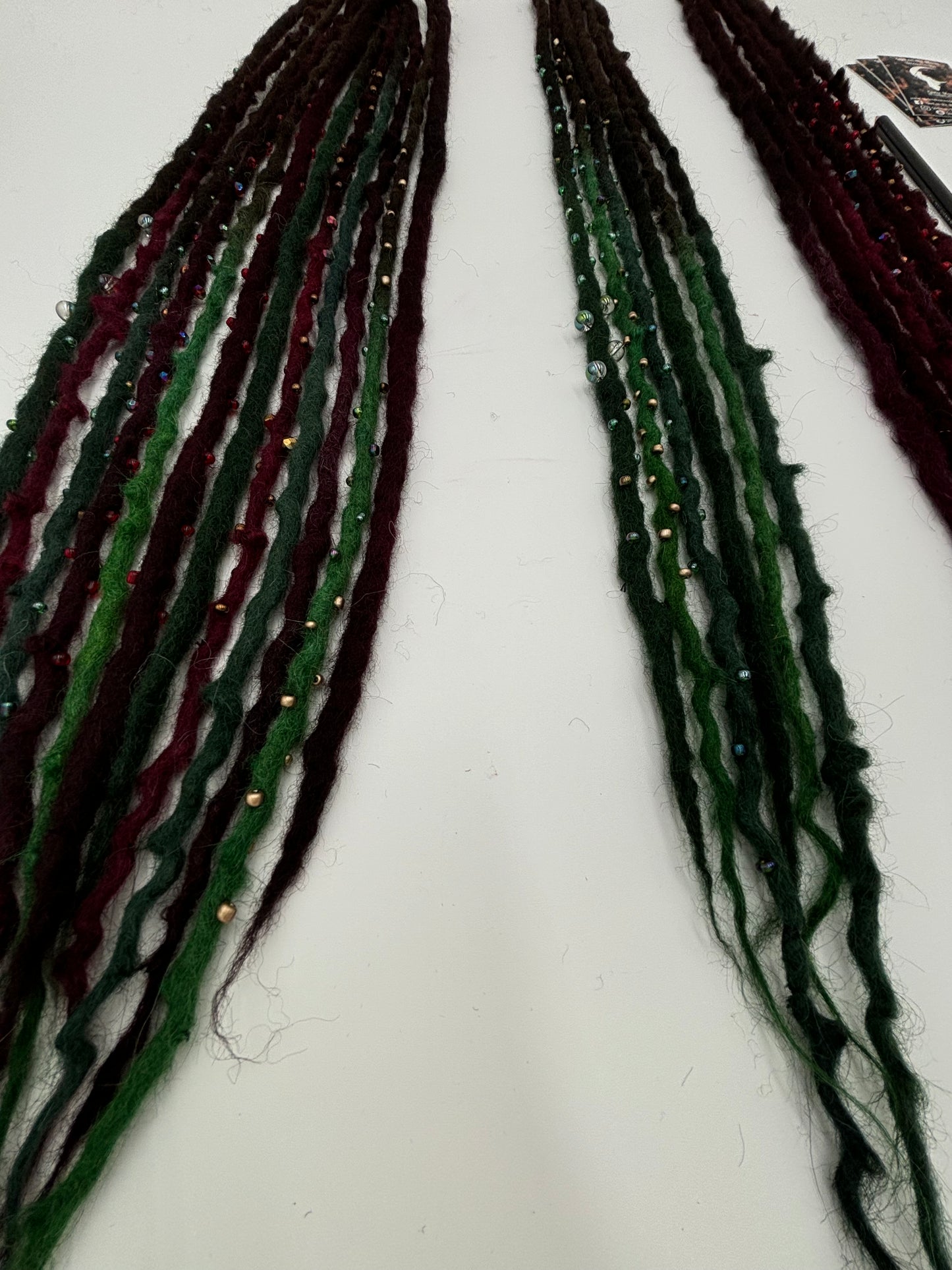 Cranberry Christmas Red Bubble Locs - Girl On The Moon Dreadlocks