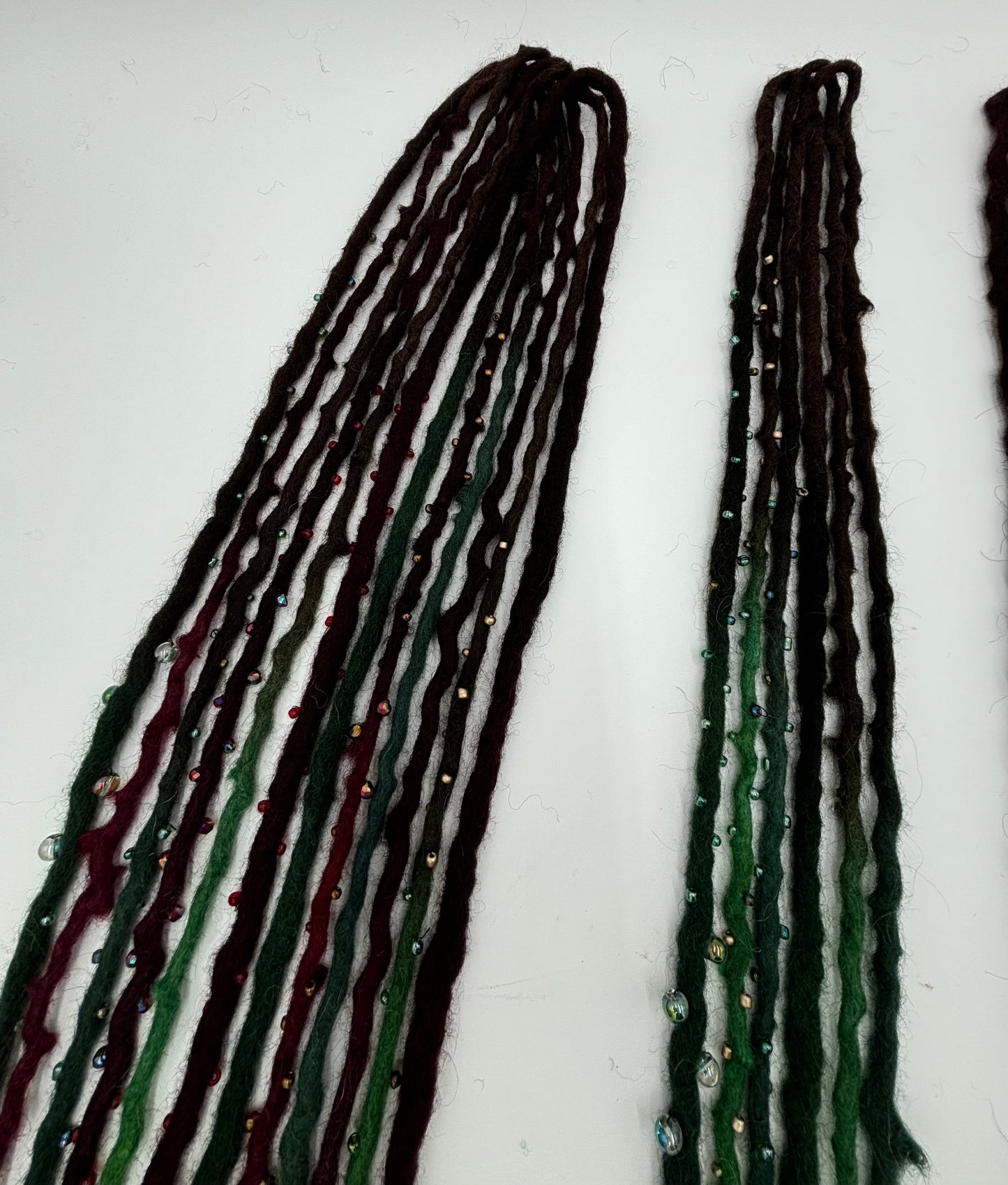 Cranberry Christmas Red Bubble Locs - Girl On The Moon Dreadlocks