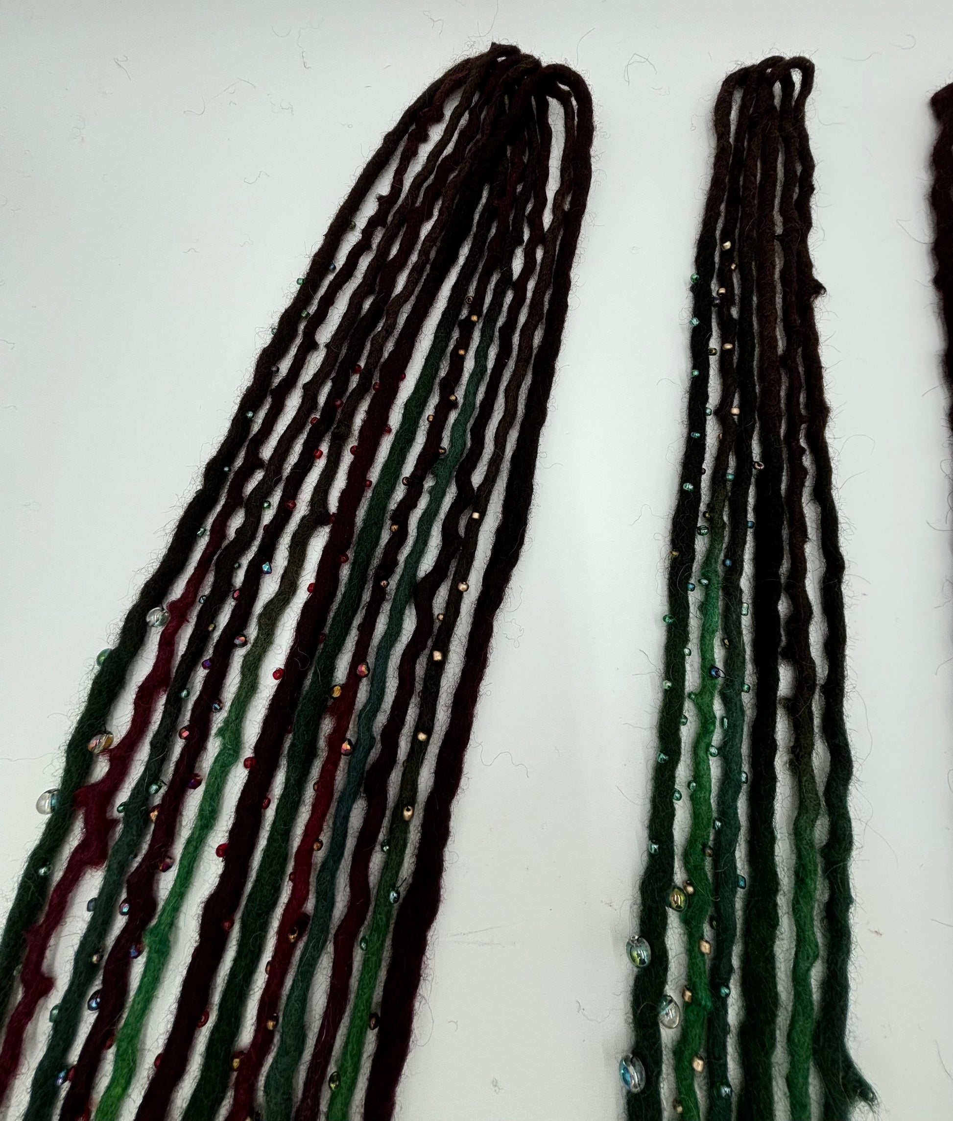 Cranberry Christmas Red Bubble Locs - Girl On The Moon Dreadlocks