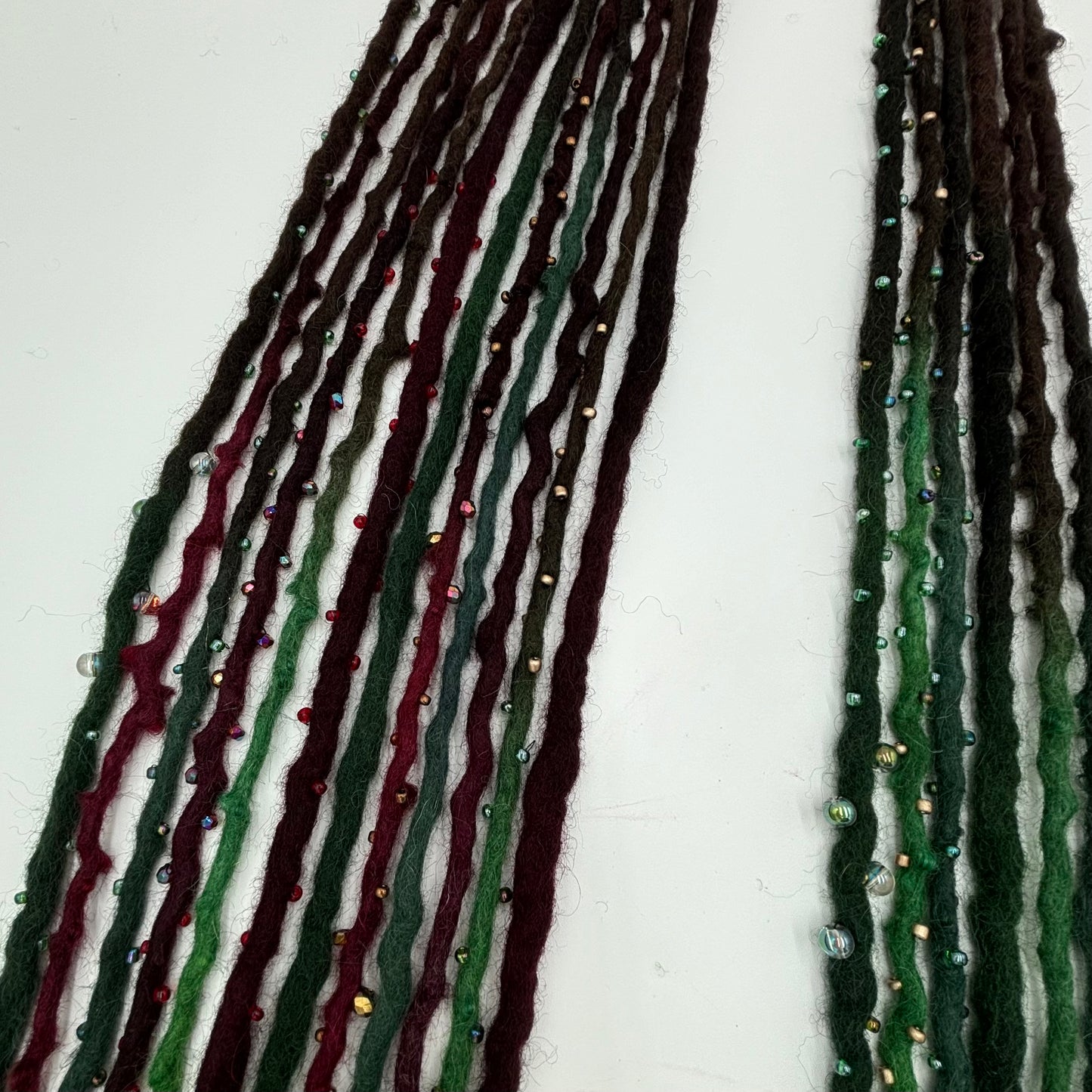 Cranberry Christmas Red Bubble Locs - Girl On The Moon Dreadlocks
