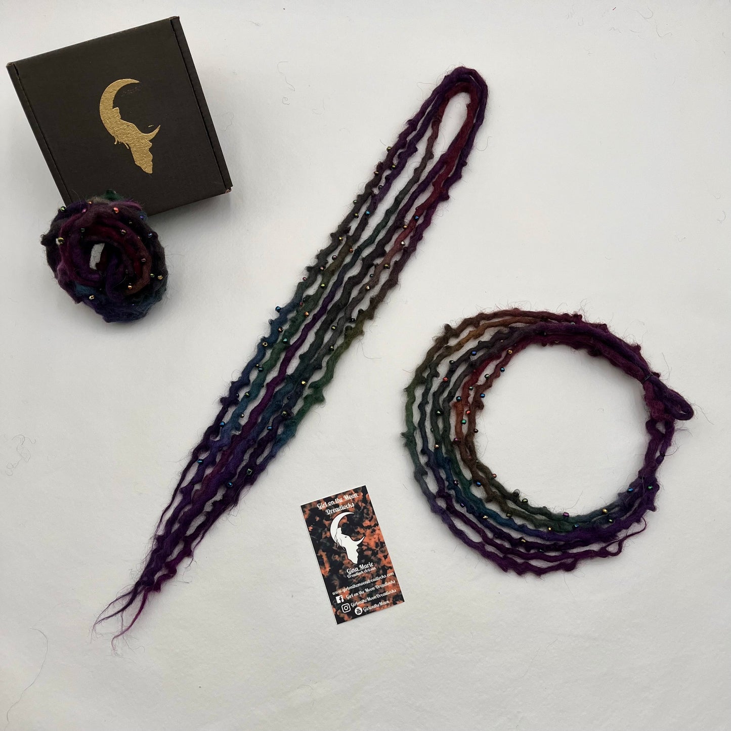 Bubble Locs ~ Oil Slick - Girl On The Moon Dreadlocks