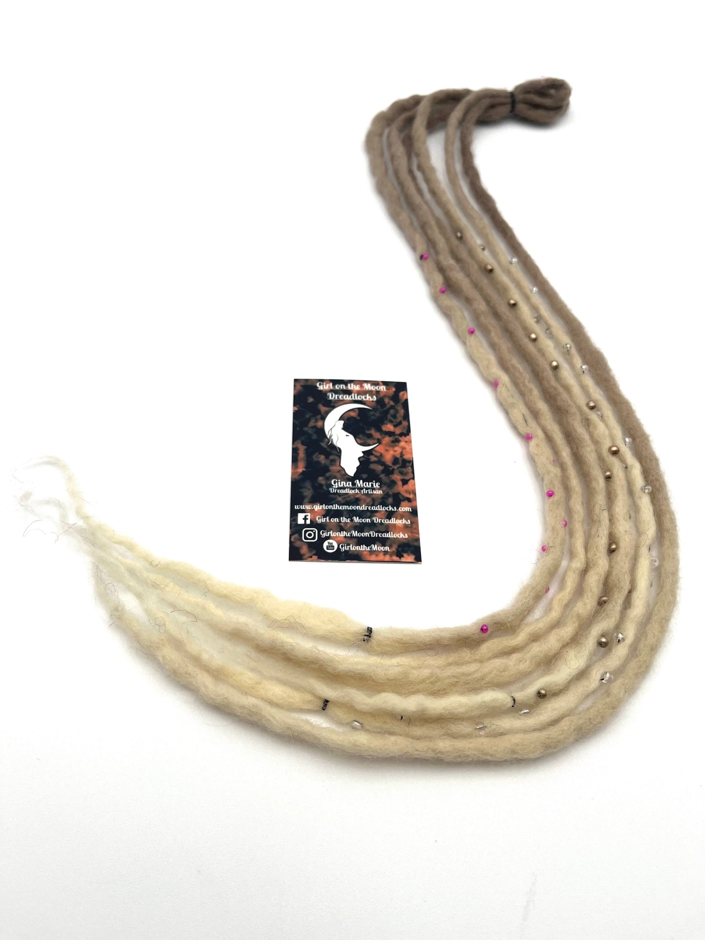 Bubble Locs ~ Blonde to Pink - Girl On The Moon Dreadlocks