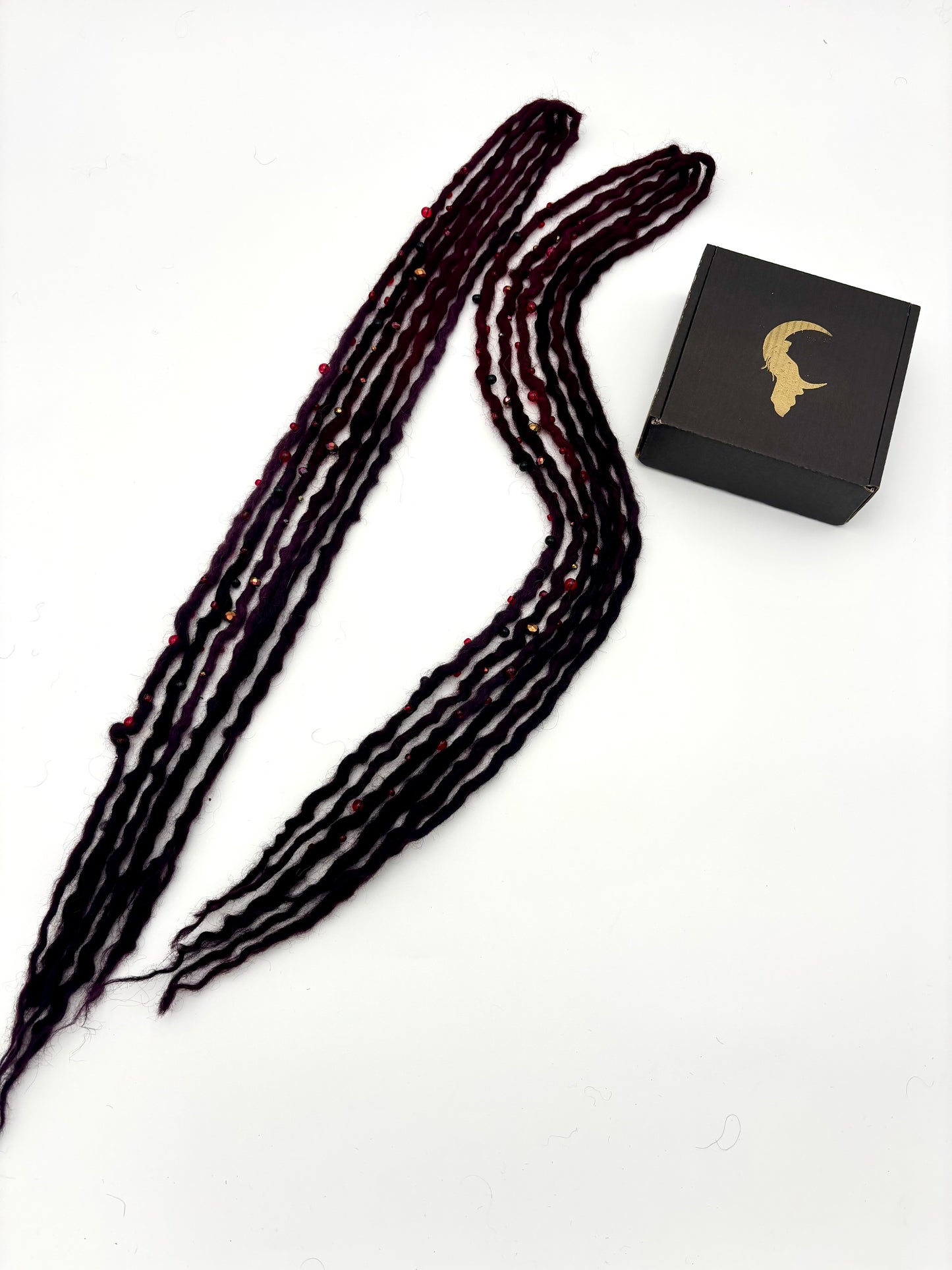 Auburn/ Burgundy to Dark Plum/ Black Bubble Locs