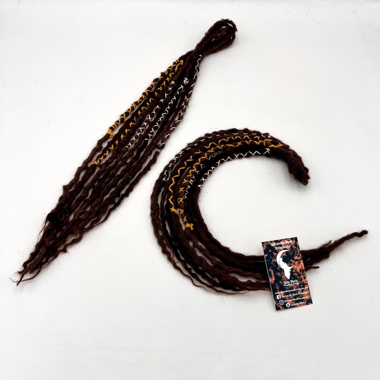 Mini Accent - Medium/Dark Mixed Ash Brown - Girl On The Moon Dreadlocks