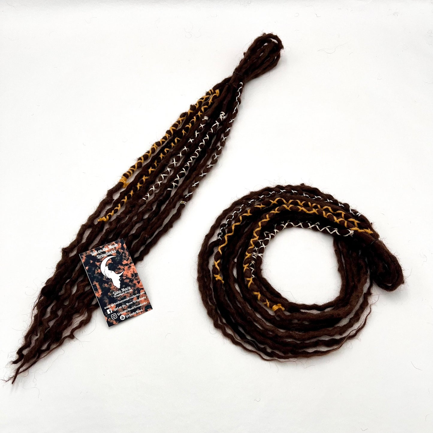 Mini Accent - Medium/Dark Mixed Ash Brown - Girl On The Moon Dreadlocks