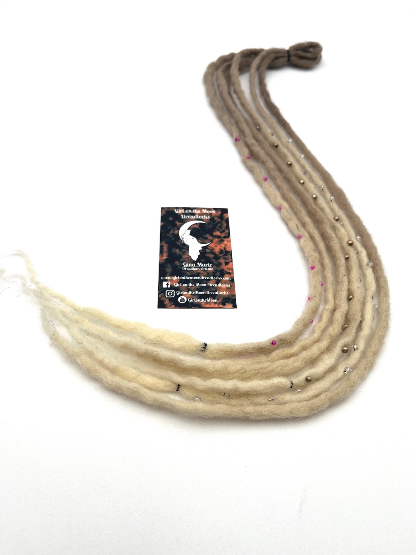 Bubble Locs ~ Blonde to Pink - Girl On The Moon Dreadlocks