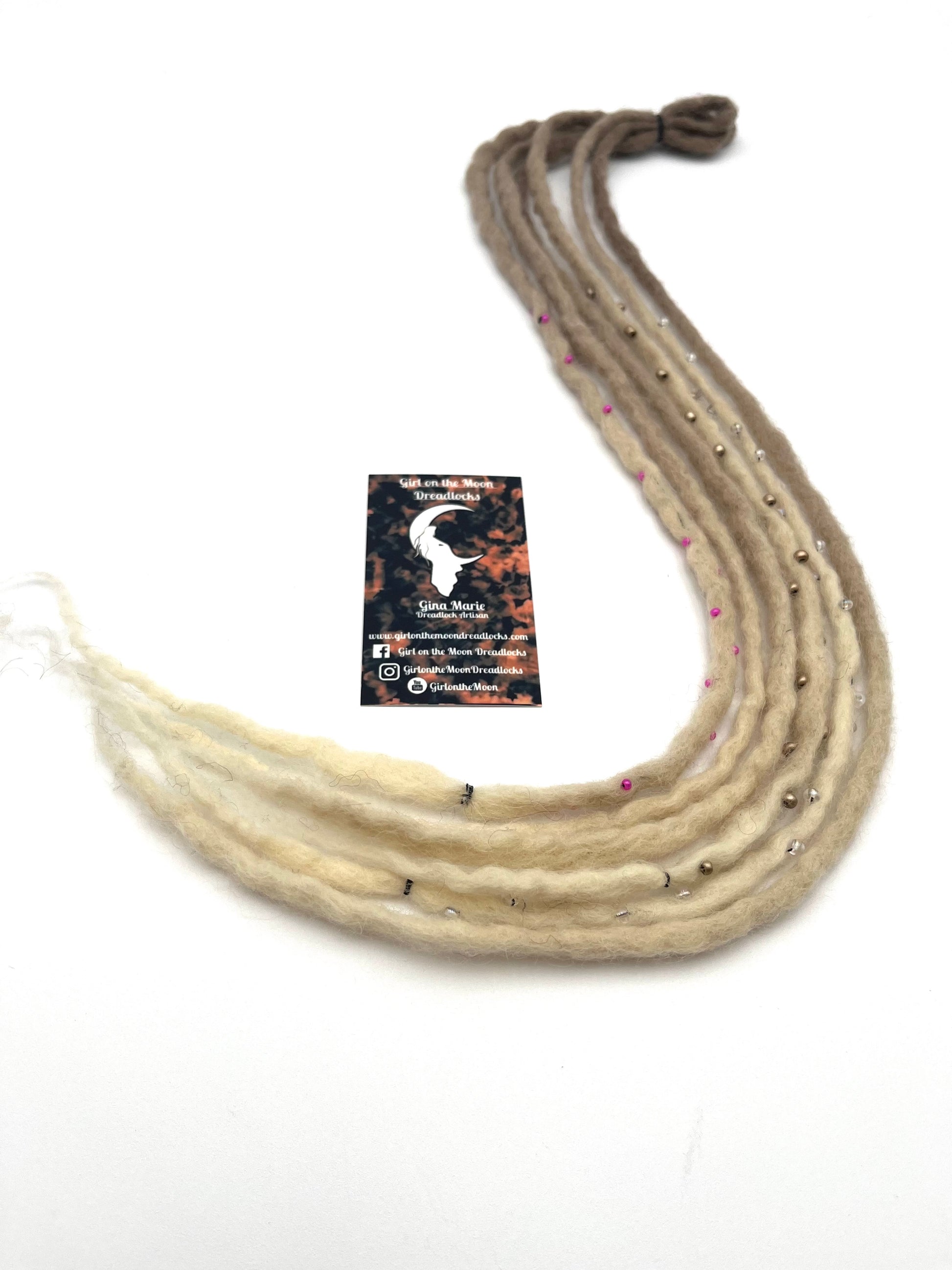 Bubble Locs ~ Blonde to Pink - Girl On The Moon Dreadlocks