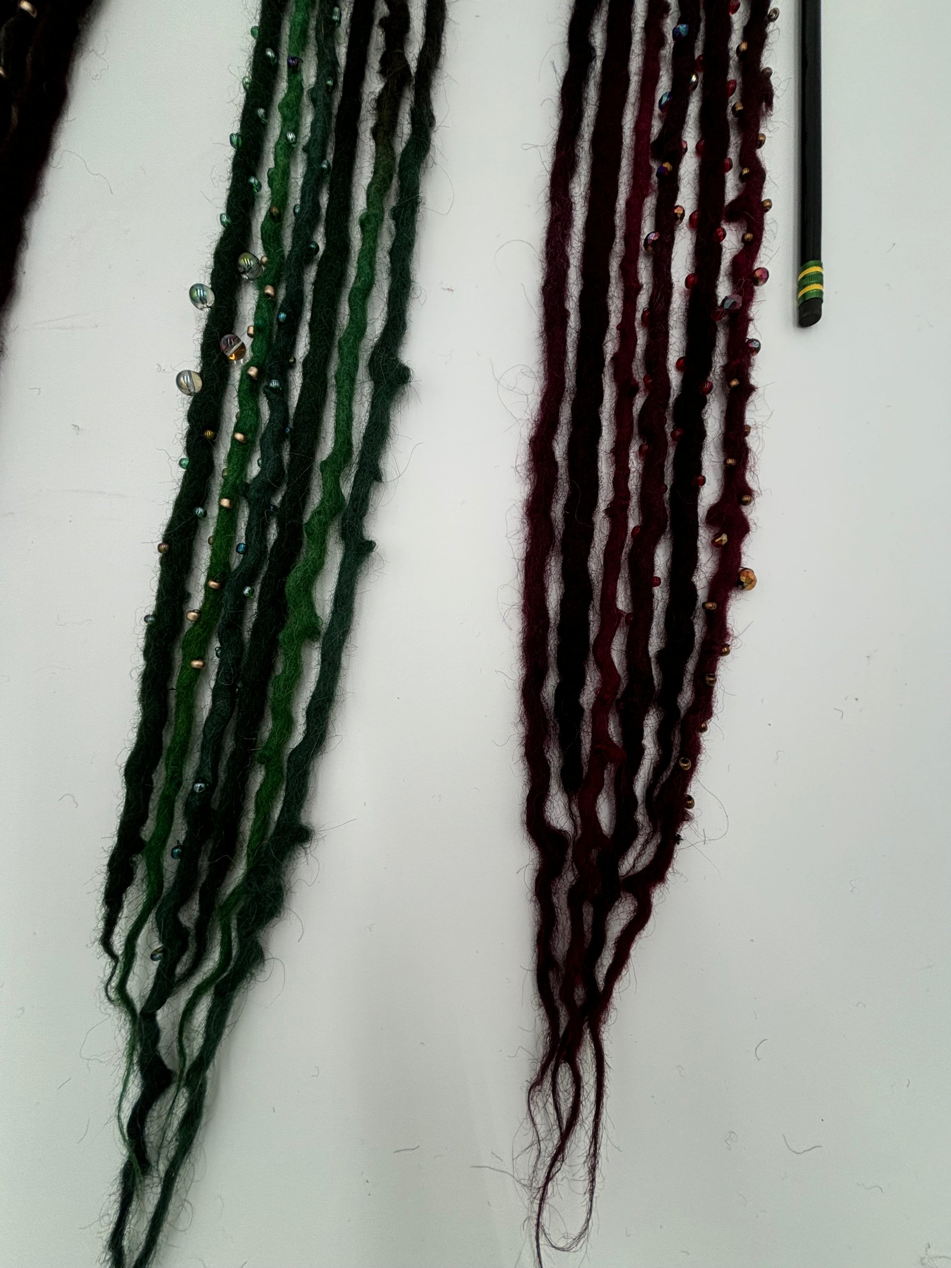 Cranberry Christmas Red Bubble Locs - Girl On The Moon Dreadlocks