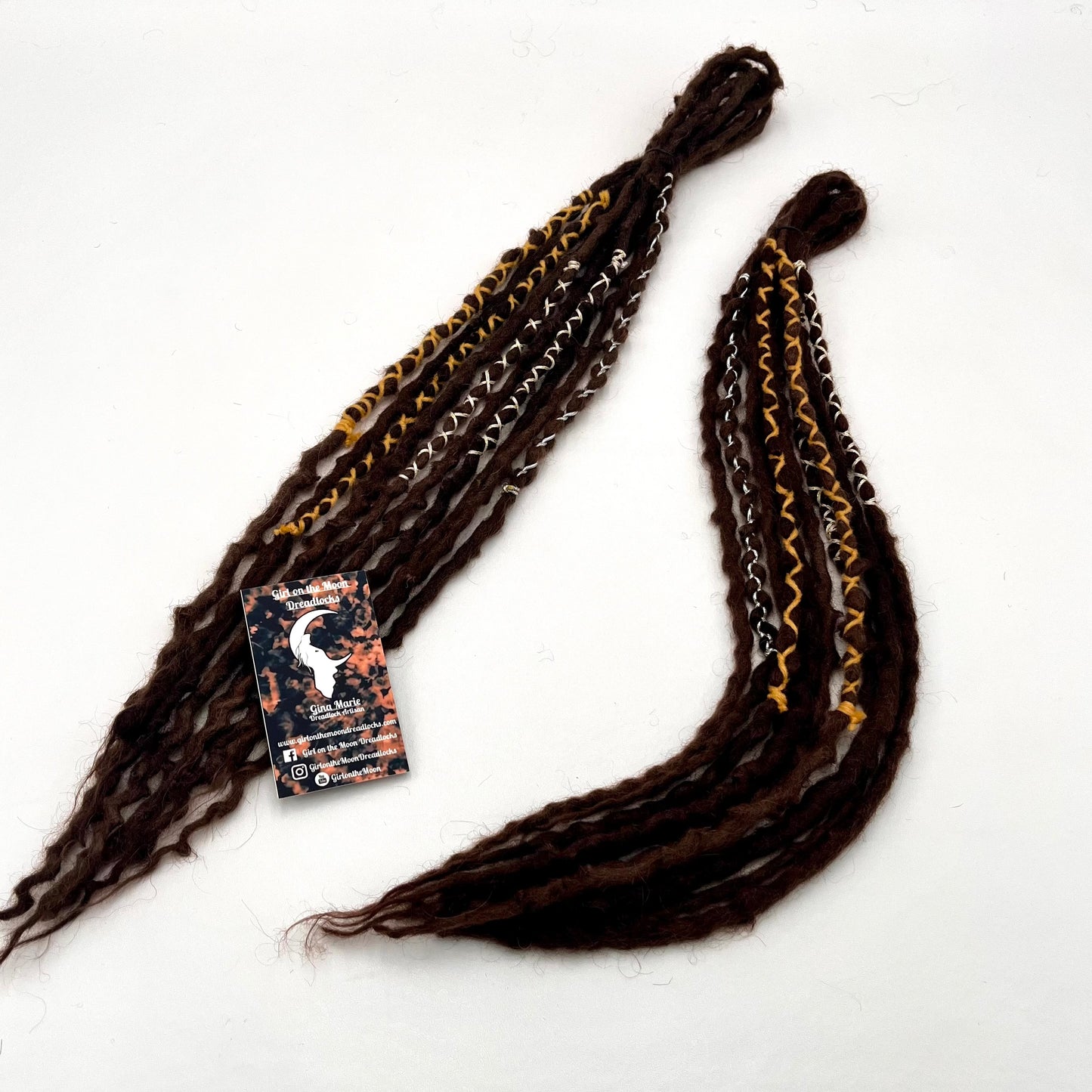 Mini Accent - Medium/Dark Mixed Ash Brown - Girl On The Moon Dreadlocks