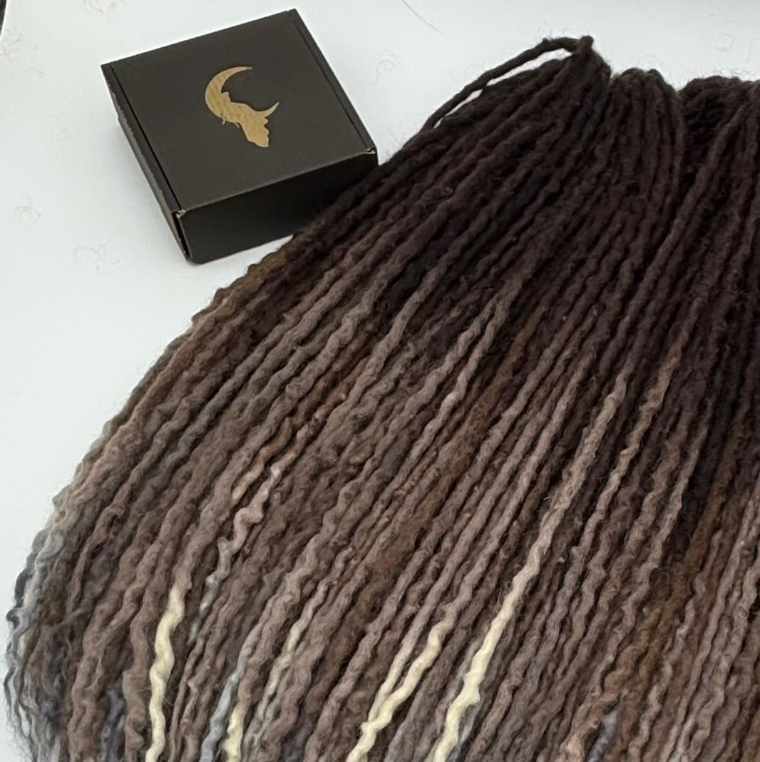 Dark Brown to White/Gray