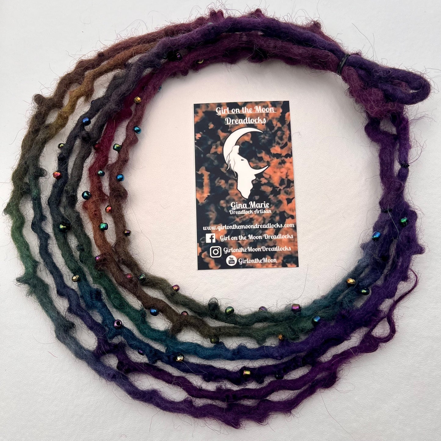 Bubble Locs ~ Oil Slick - Girl On The Moon Dreadlocks