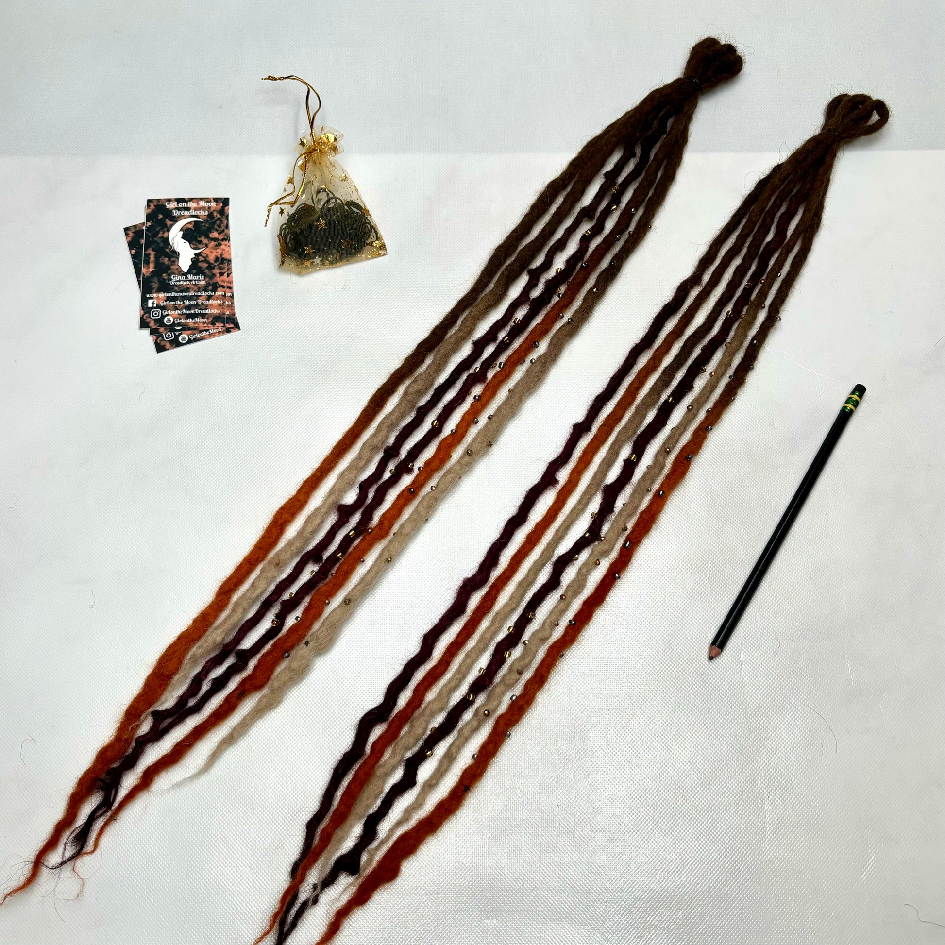 Warm Campfire - Bubble Locs - Girl On The Moon Dreadlocks