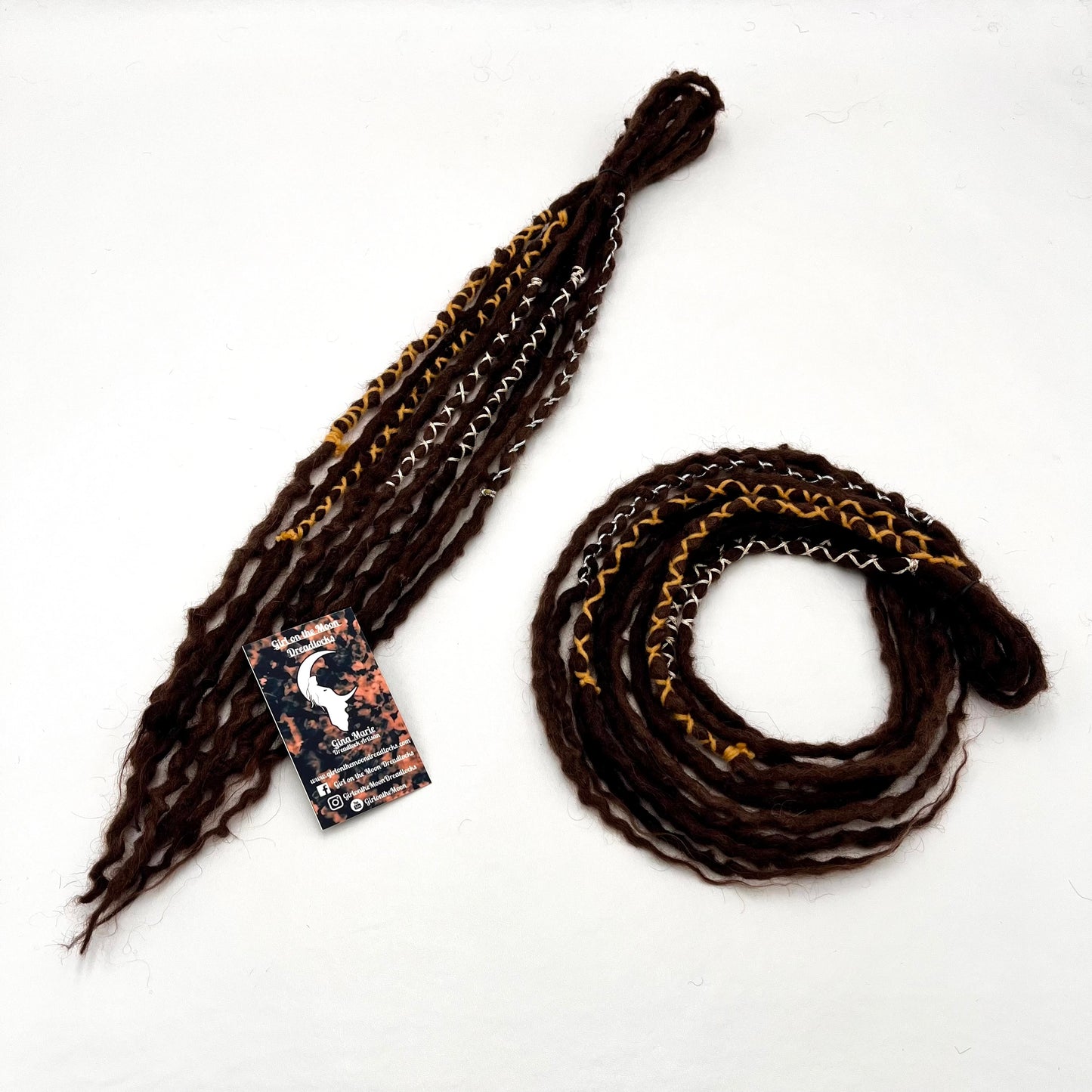 Mini Accent - Medium/Dark Mixed Ash Brown - Girl On The Moon Dreadlocks