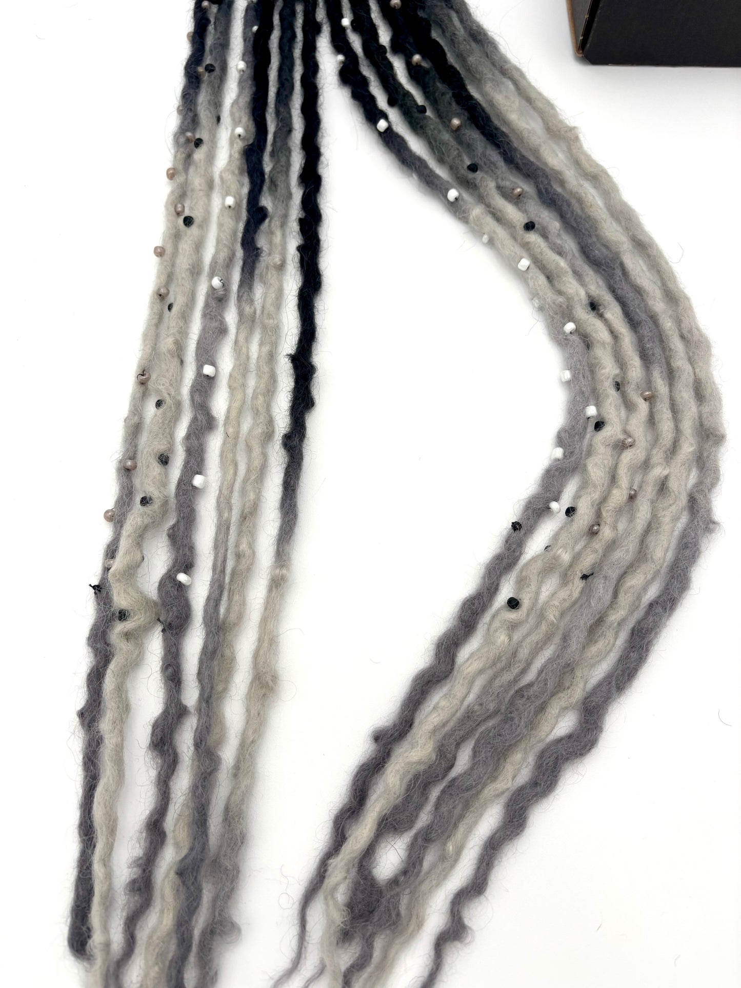 Black to White/Gray Bubble Locs