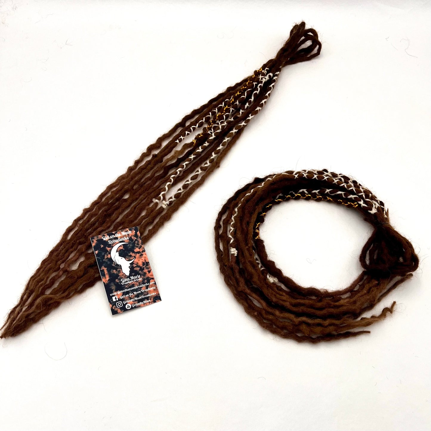Mini Accent - Medium/Dark Warm Brown - Girl On The Moon Dreadlocks