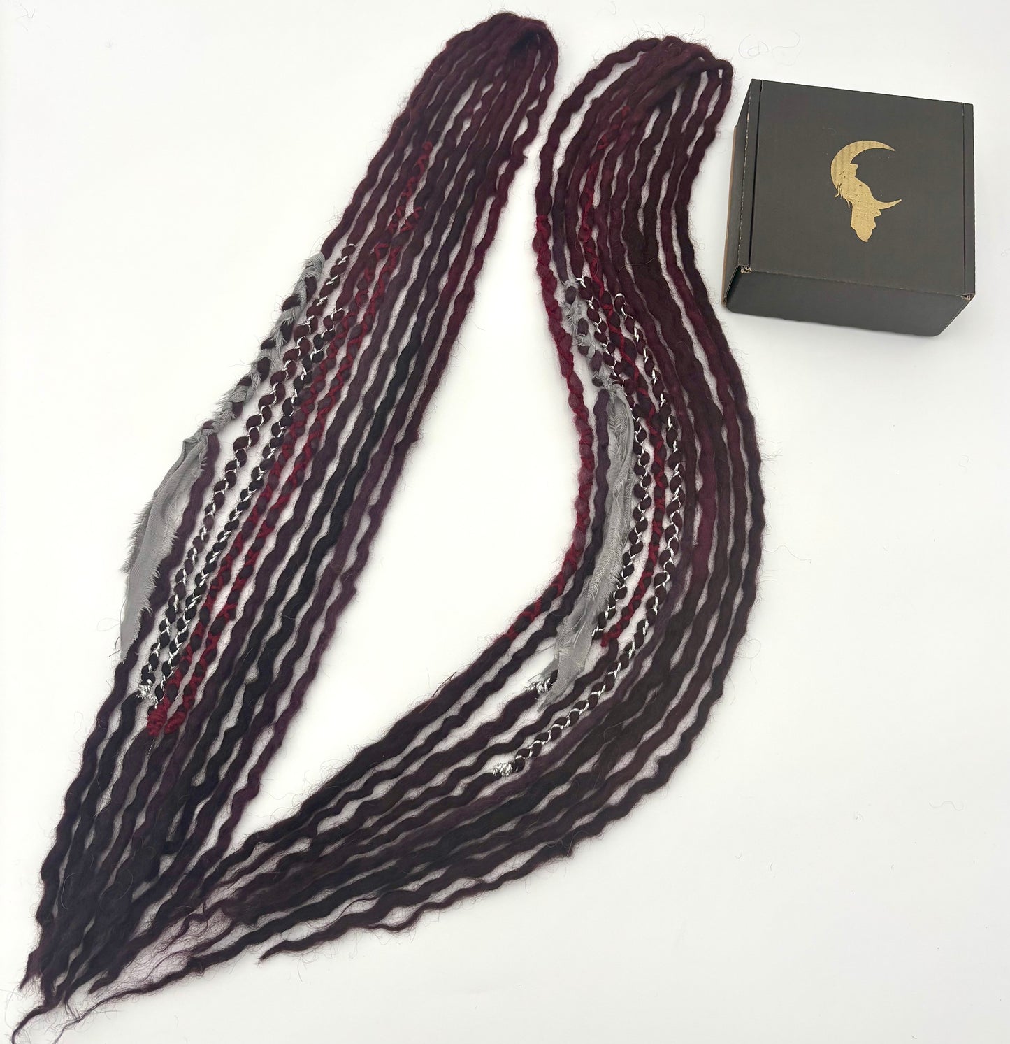 Auburn/Burgundy to Dark Plum/Black Mini Accent