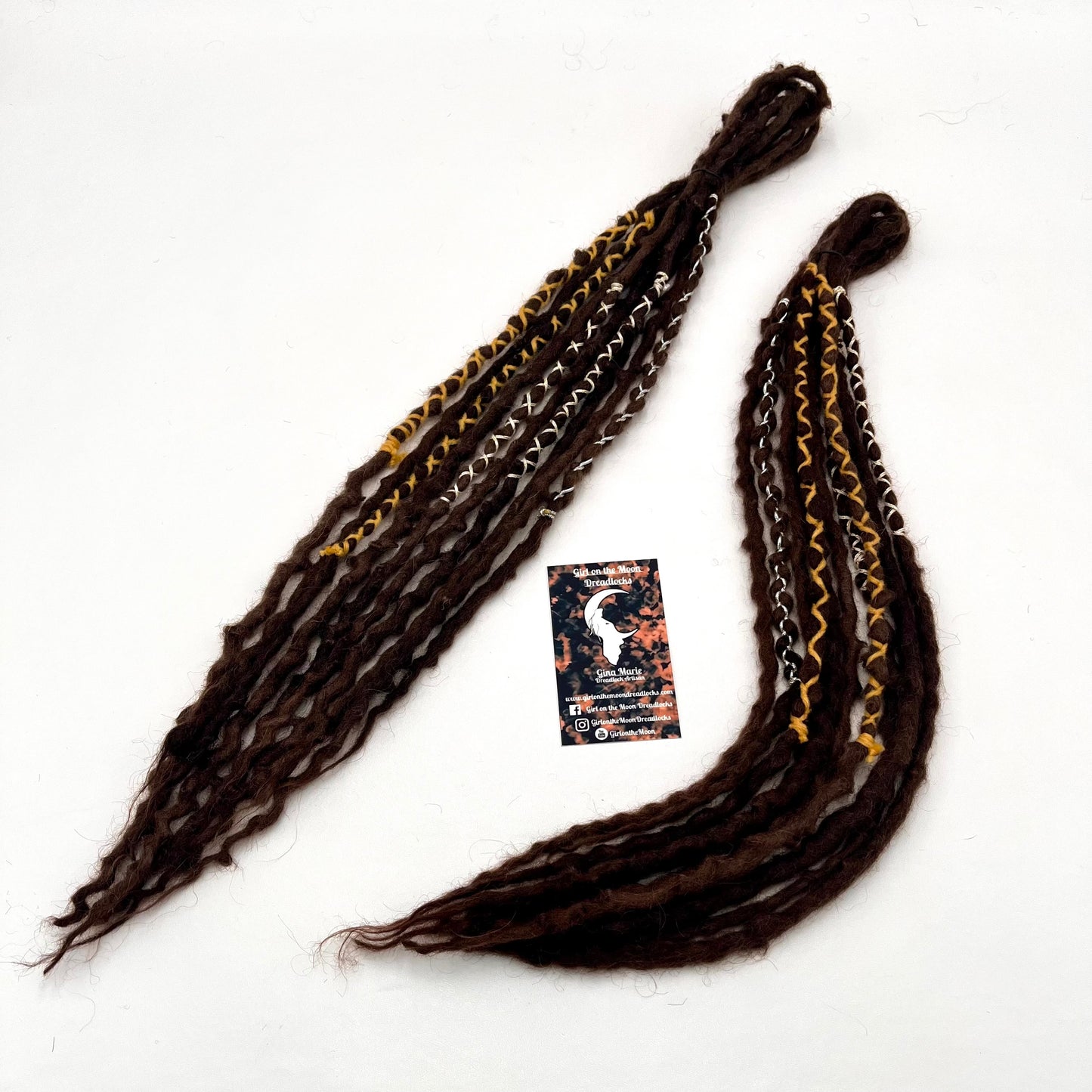 Mini Accent - Medium/Dark Mixed Ash Brown - Girl On The Moon Dreadlocks
