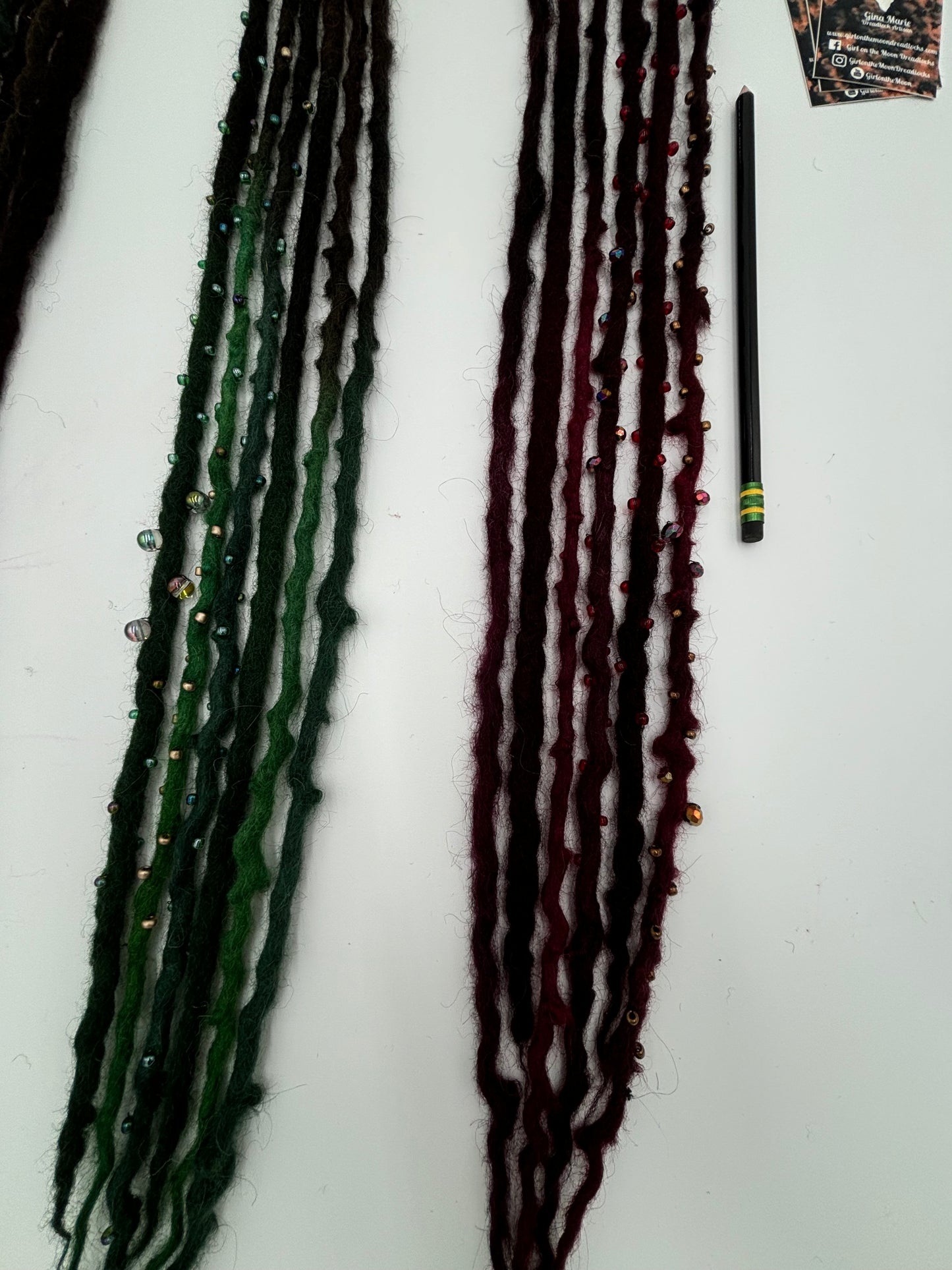 Cranberry Christmas Red Bubble Locs - Girl On The Moon Dreadlocks