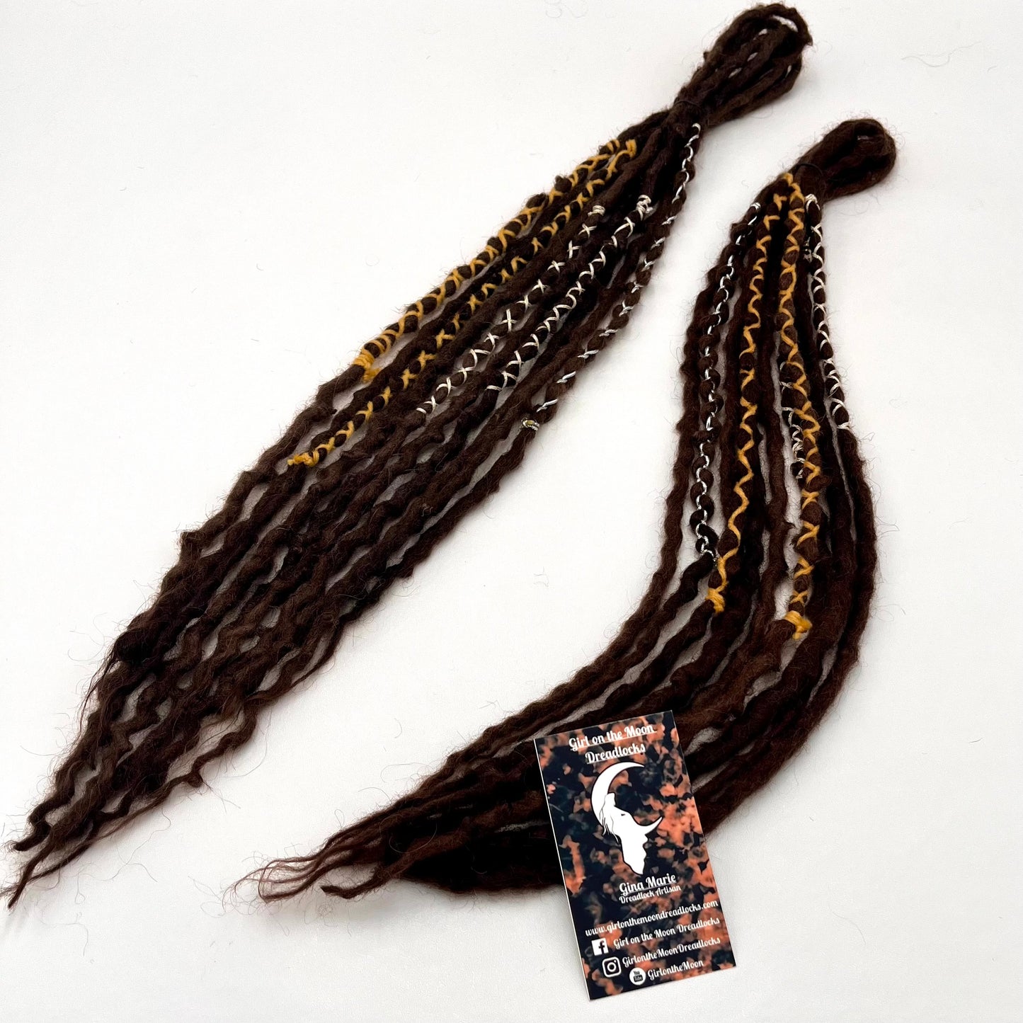 Mini Accent - Medium/Dark Mixed Ash Brown - Girl On The Moon Dreadlocks