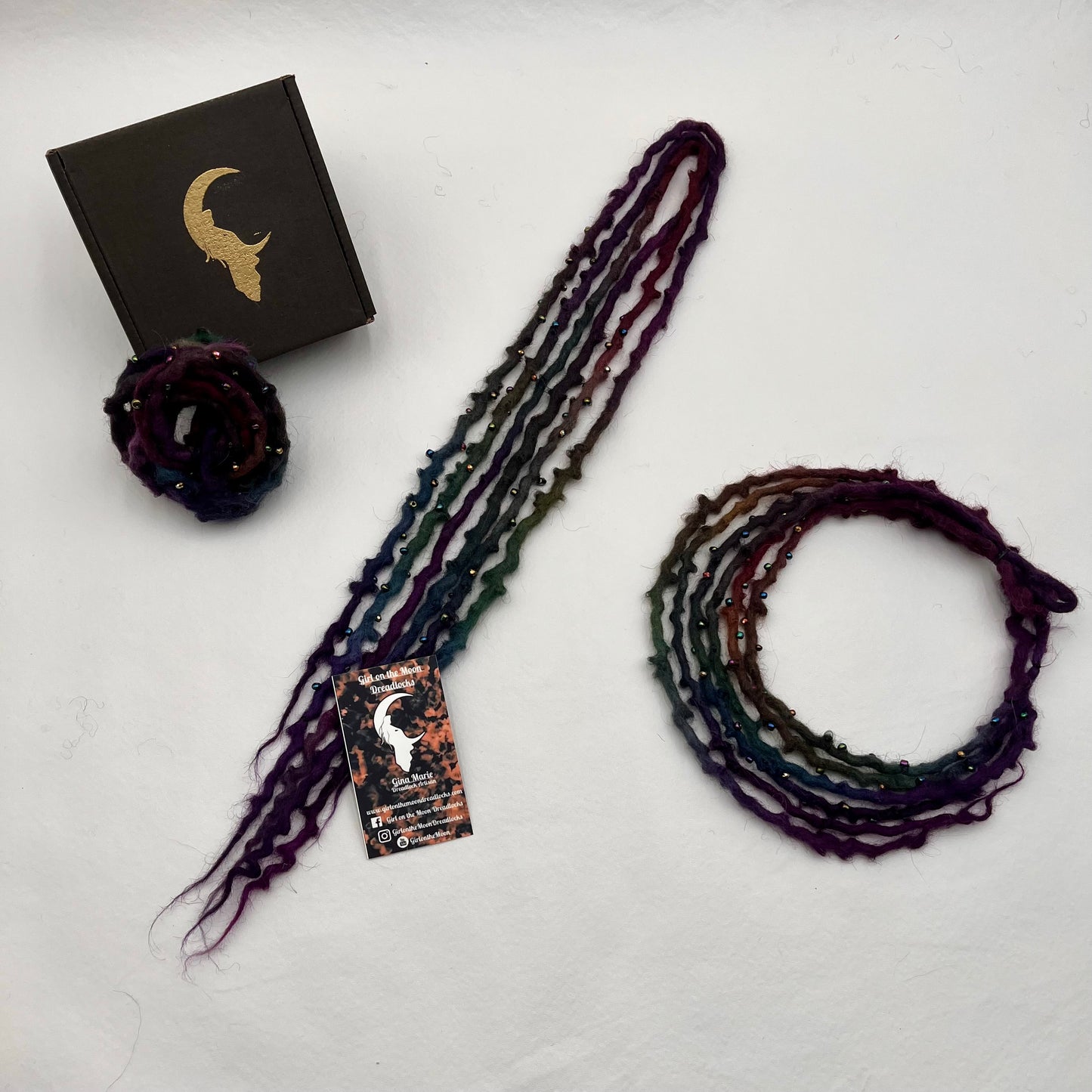 Bubble Locs ~ Oil Slick - Girl On The Moon Dreadlocks