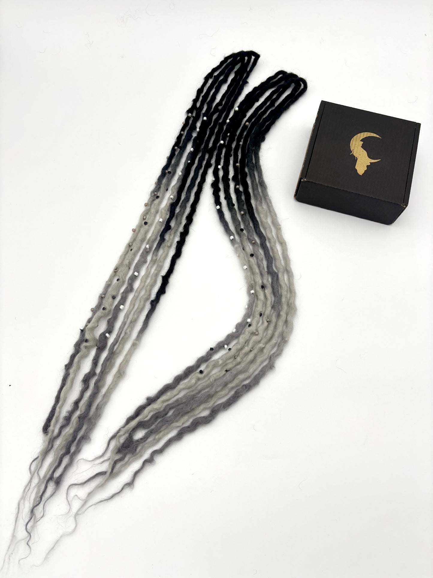 Black to White/Gray Bubble Locs