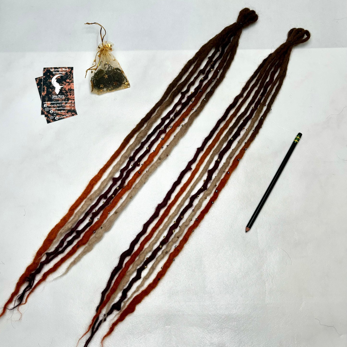 Warm Campfire - Bubble Locs - Girl On The Moon Dreadlocks