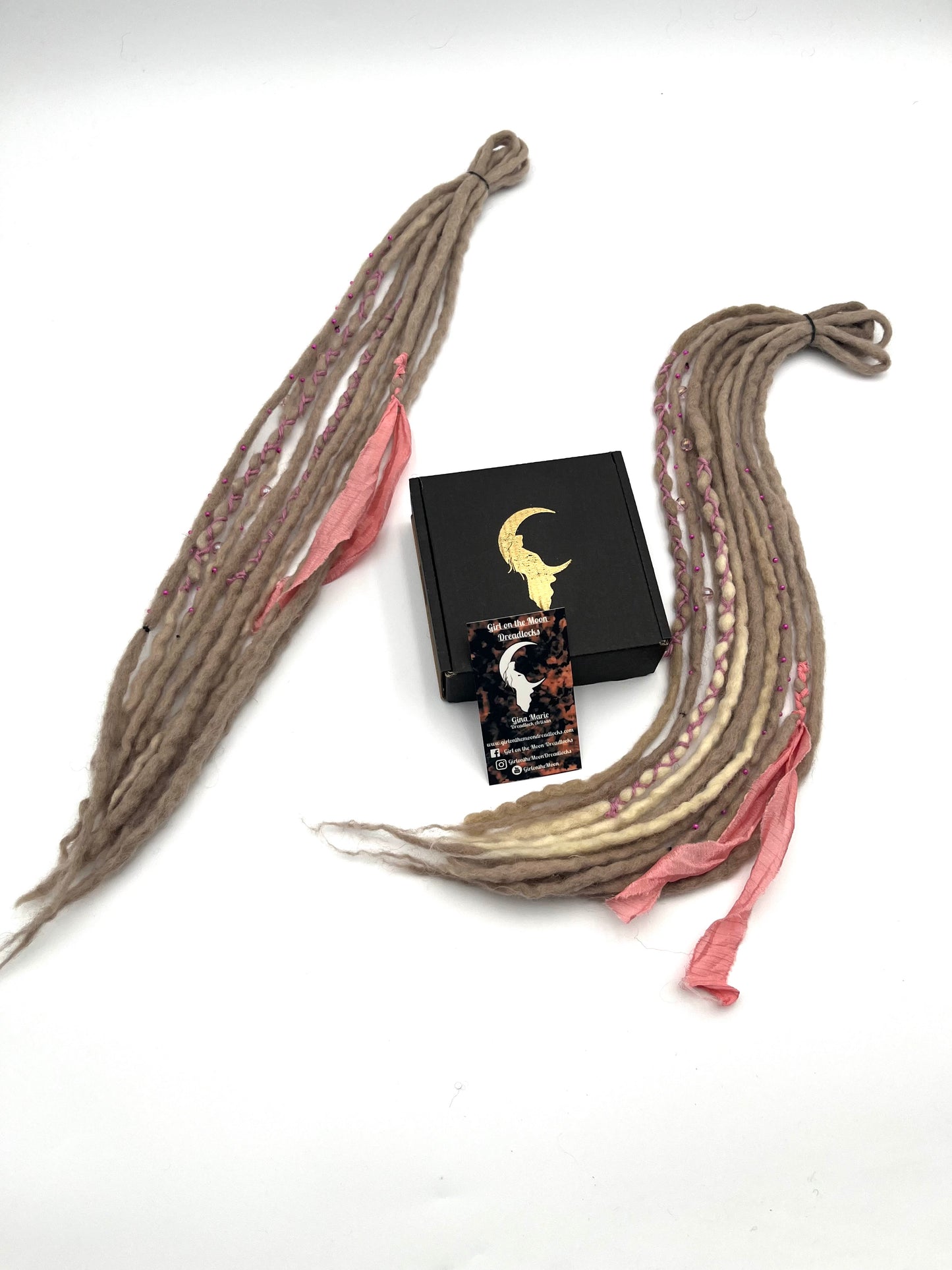 Mini Accent Set ~ Blonde to Pink - Girl On The Moon Dreadlocks