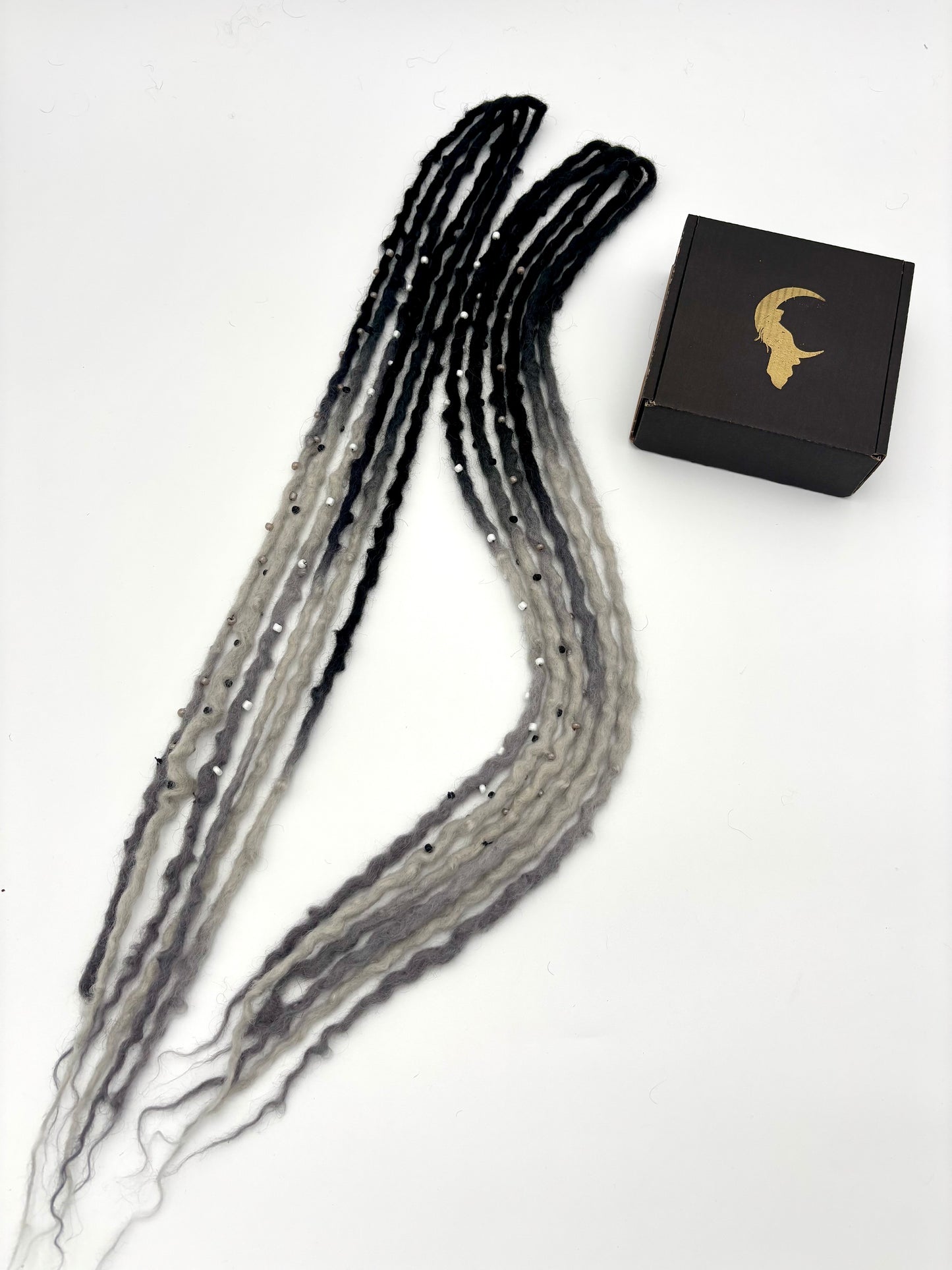 Black to White/Gray Bubble Locs