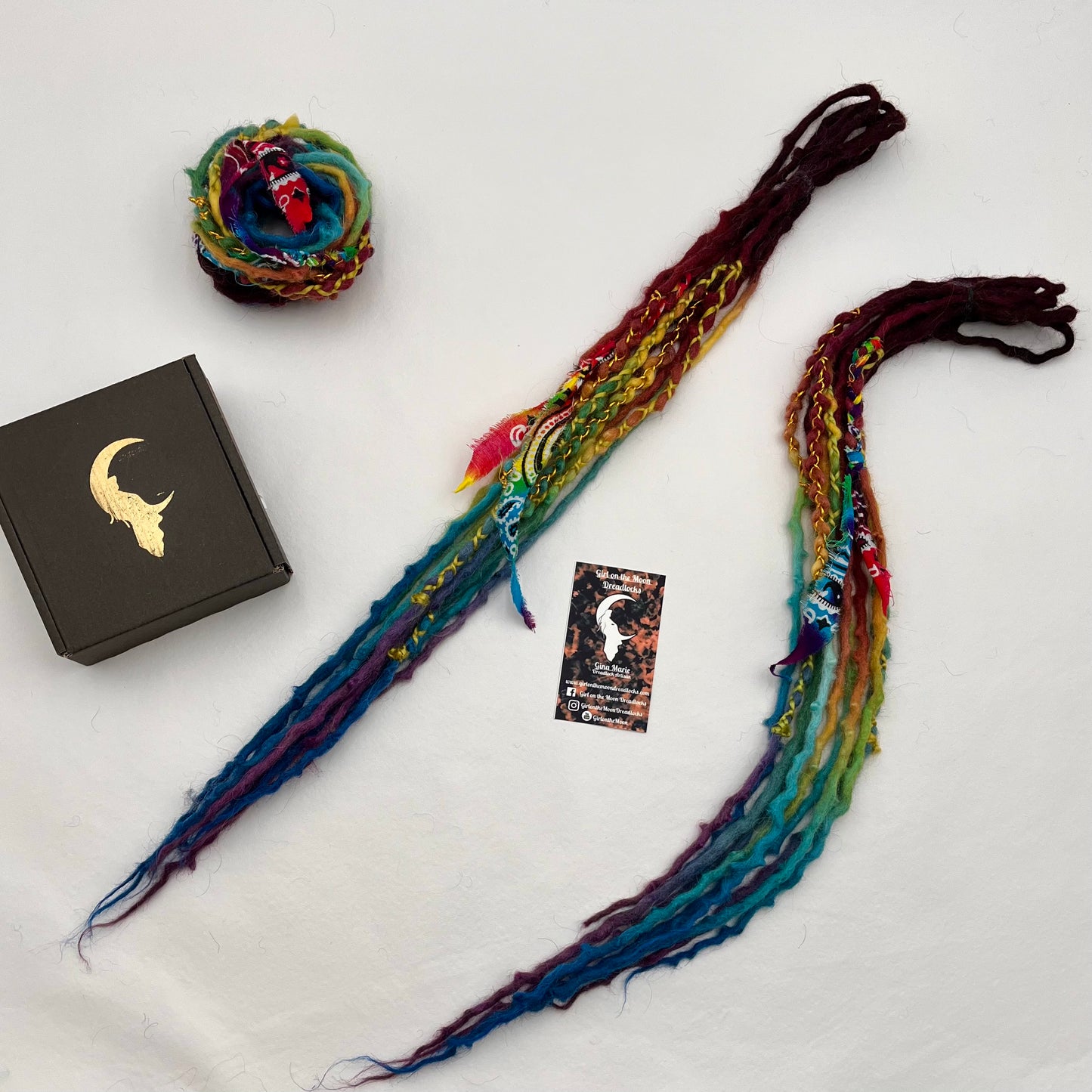Mini Accent - Muted Rainbow - Girl On The Moon Dreadlocks