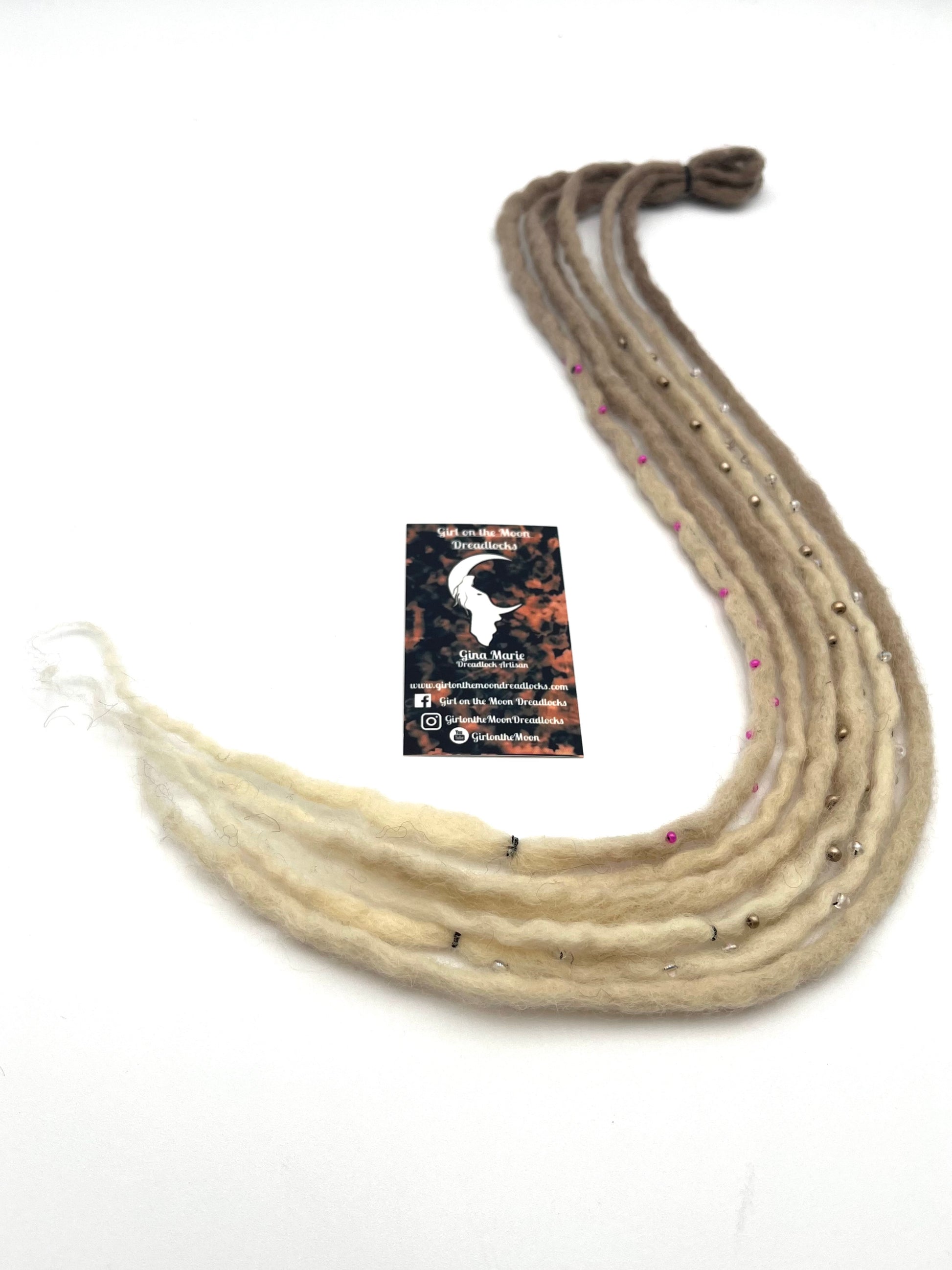 Bubble Locs ~ Blonde to Pink - Girl On The Moon Dreadlocks