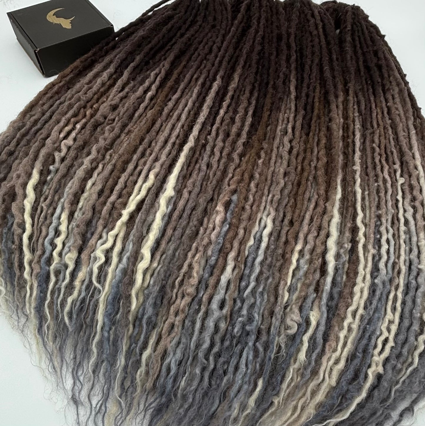 Dark Brown to White/Gray