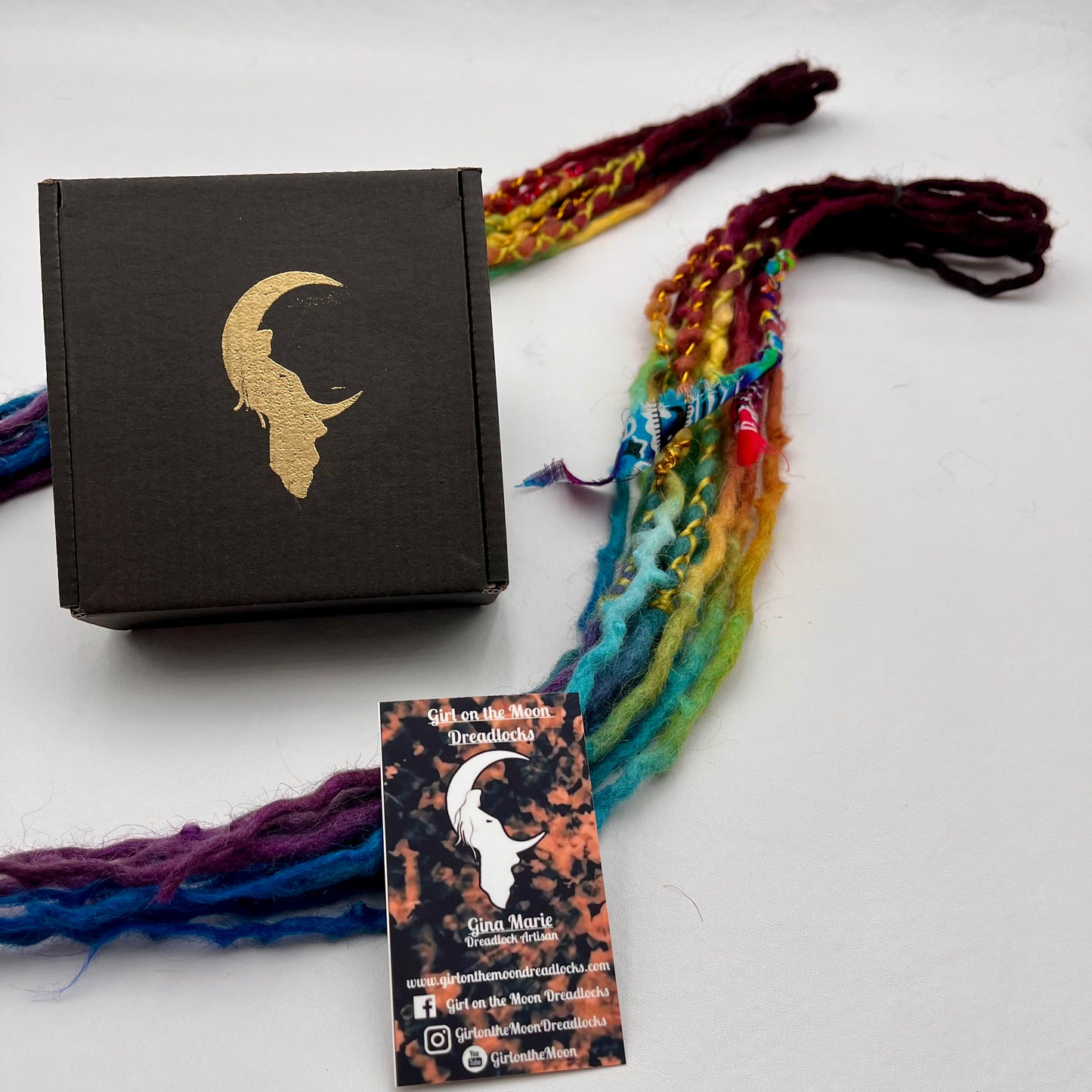 Mini Accent - Muted Rainbow - Girl On The Moon Dreadlocks