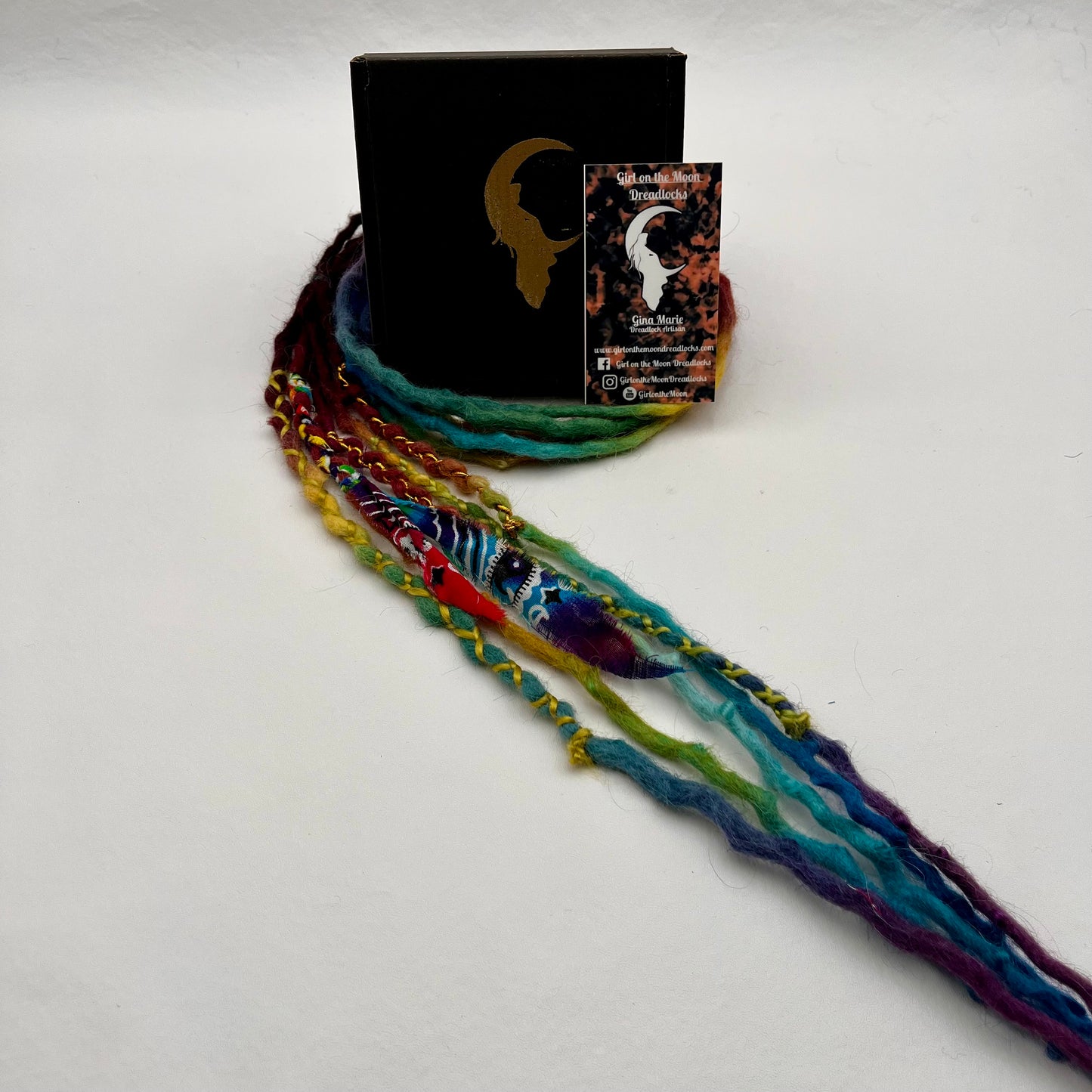 Mini Accent - Muted Rainbow - Girl On The Moon Dreadlocks