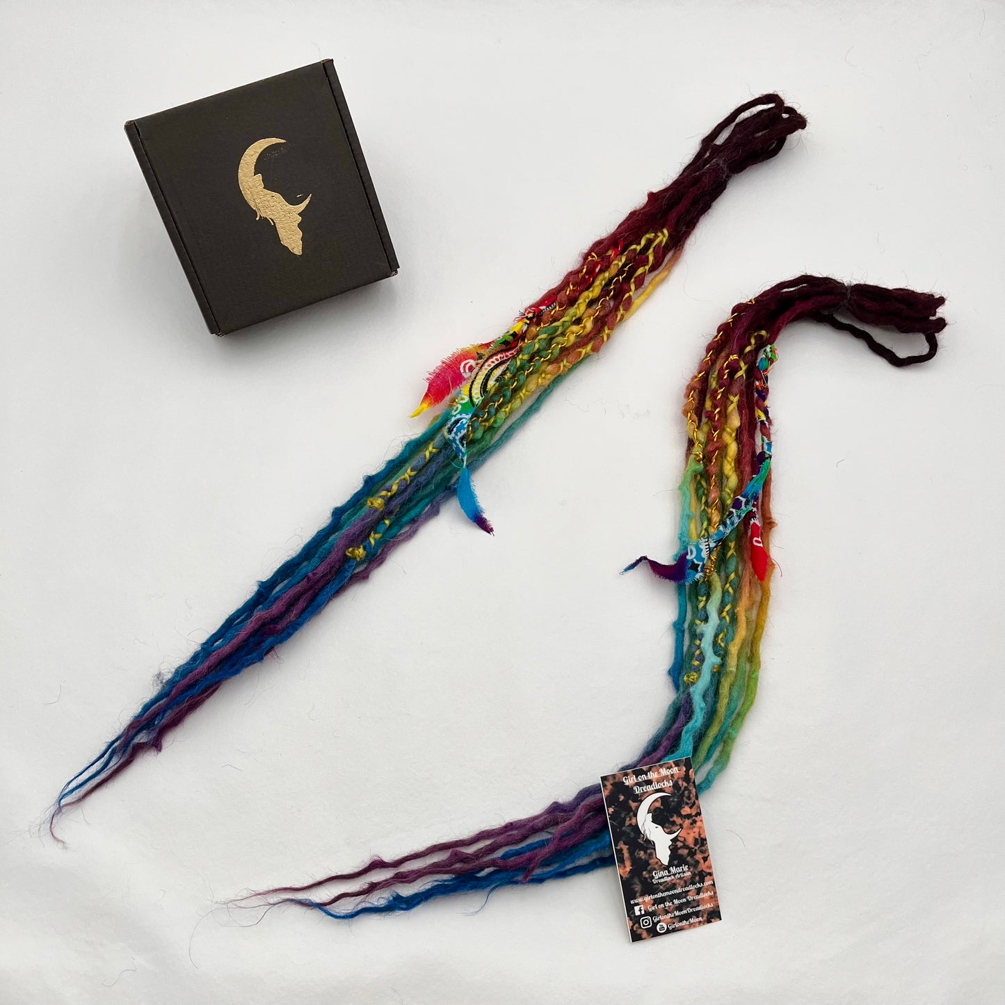 Mini Accent - Muted Rainbow - Girl On The Moon Dreadlocks