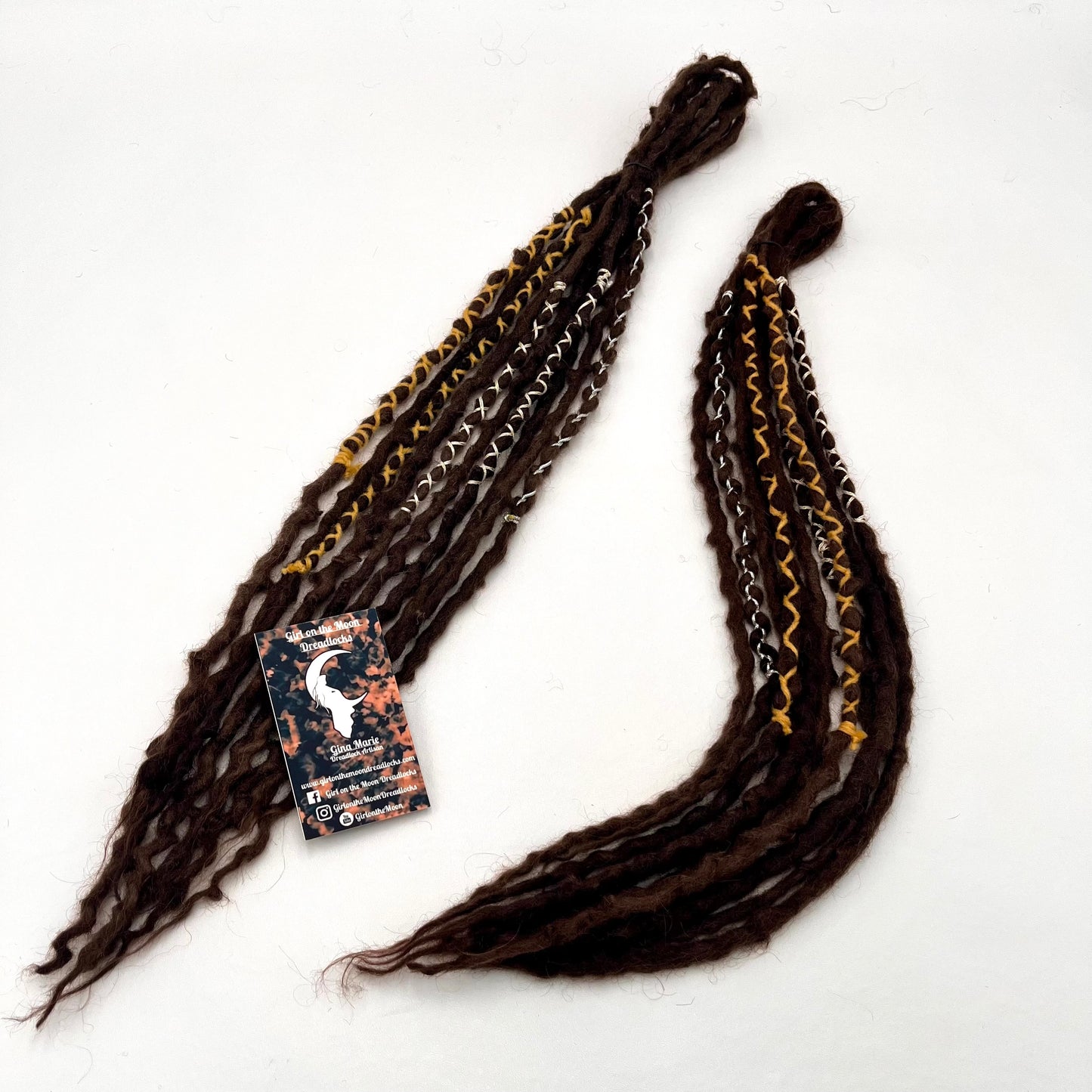 Mini Accent - Medium/Dark Mixed Ash Brown - Girl On The Moon Dreadlocks